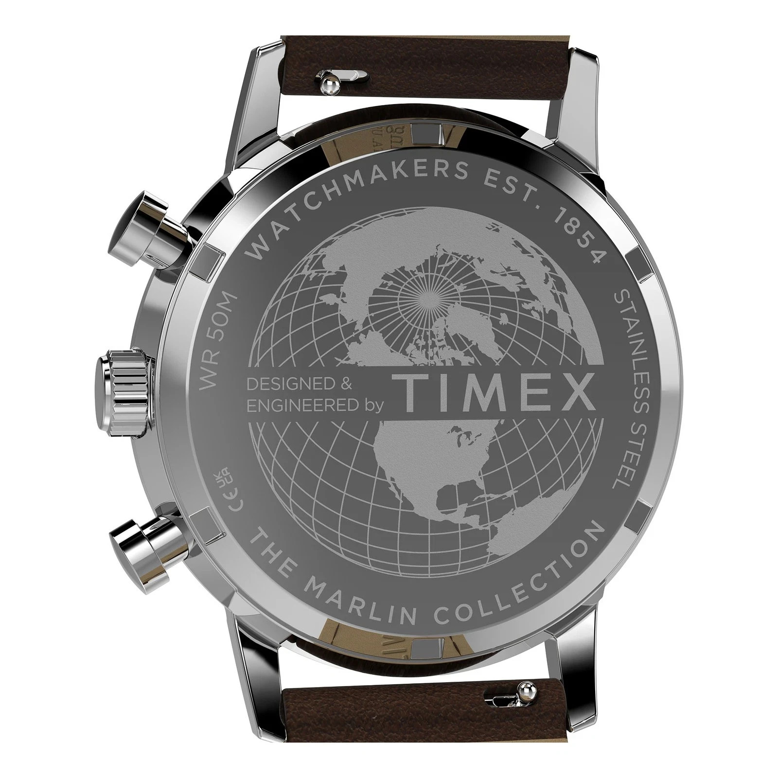 New Timex Marlin Chronograph Tachymeter 40mm Leather Strap Watch TW2Y66600