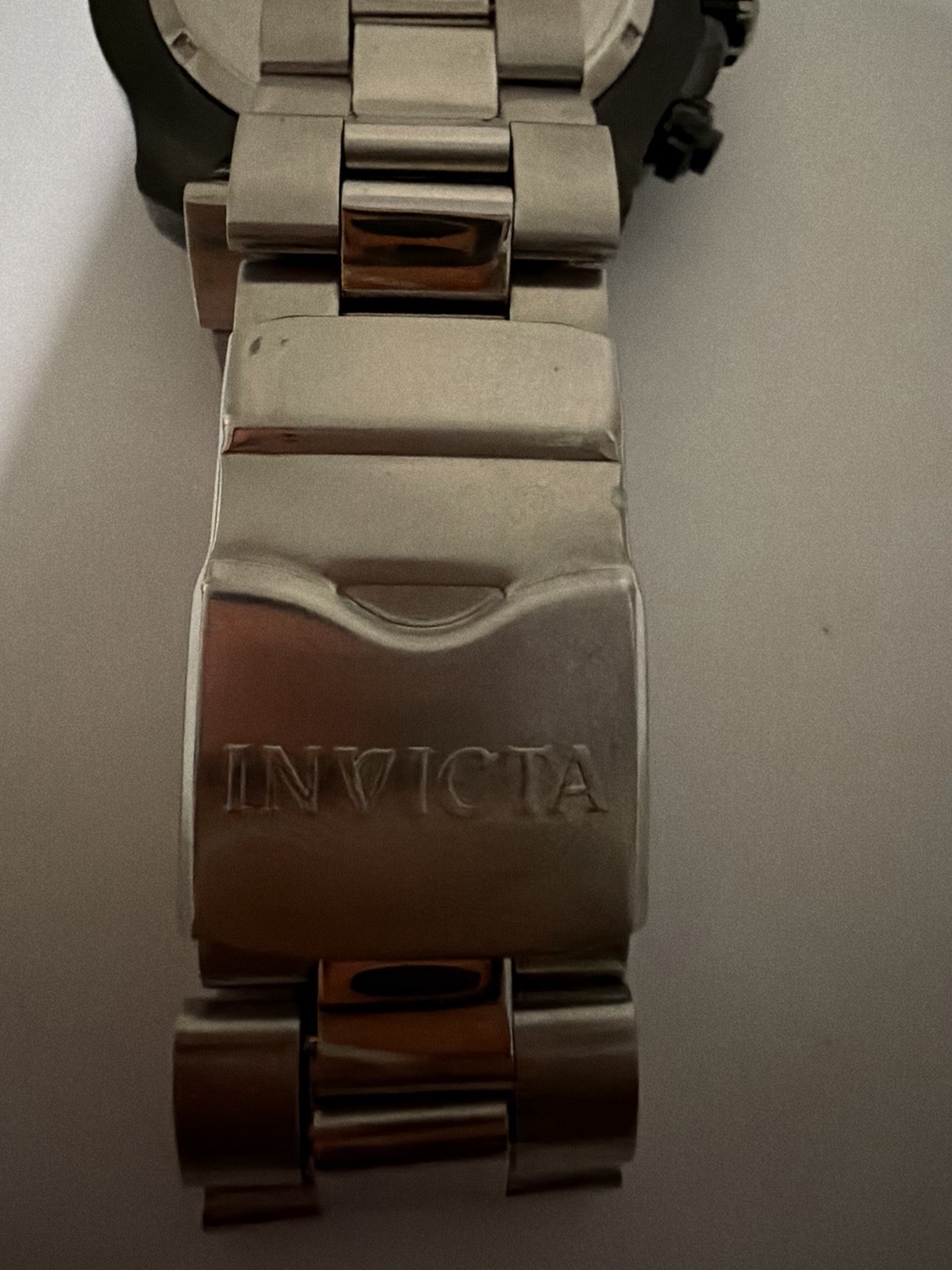Invicta Bolt Men’s Quartz Chronograph Date 100m Black Dial Steel Bracelet
