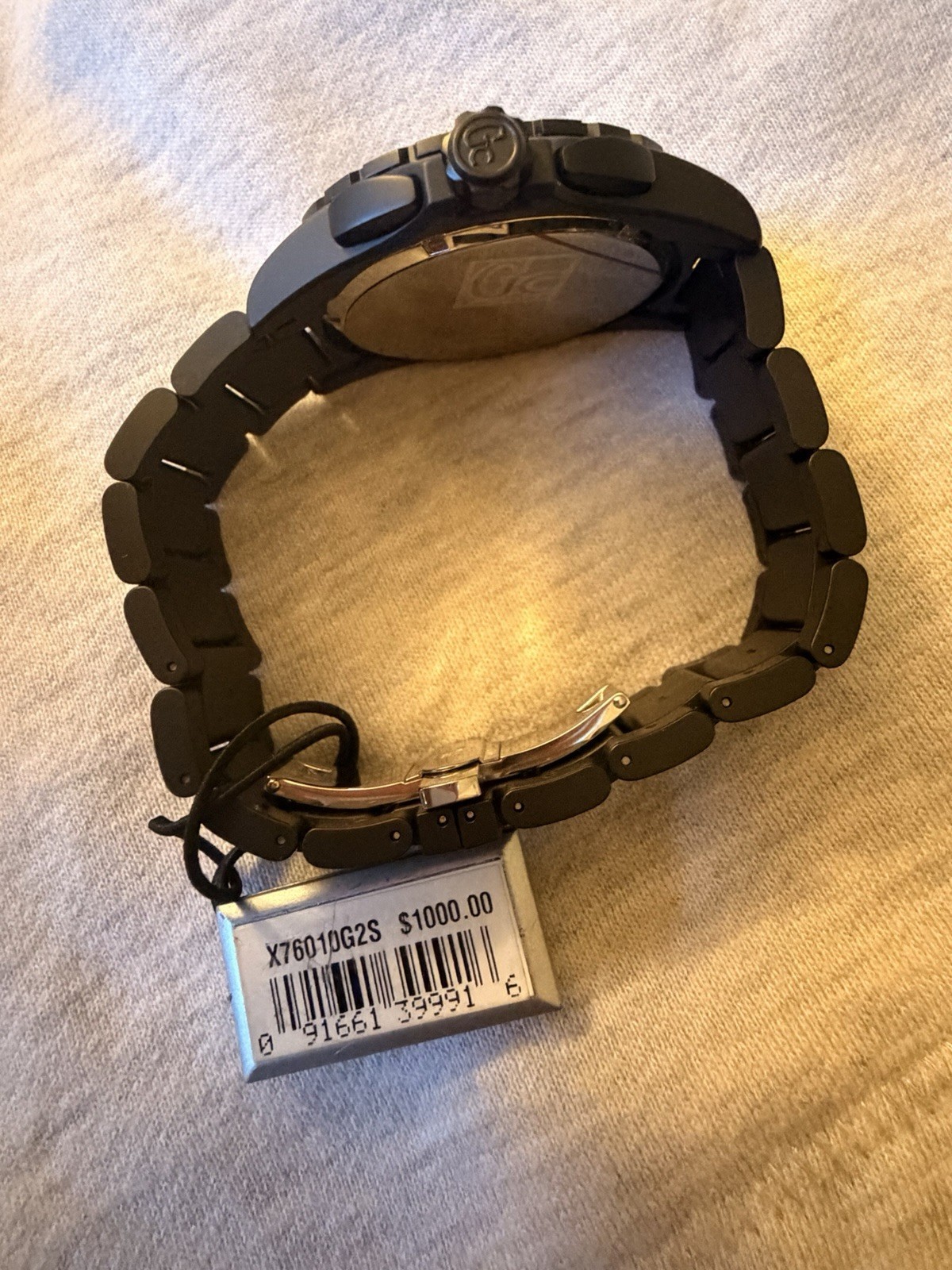 GC Swiss Made Men’s Quartz Chronograph Date Black SS Bracelet 44mm 100m