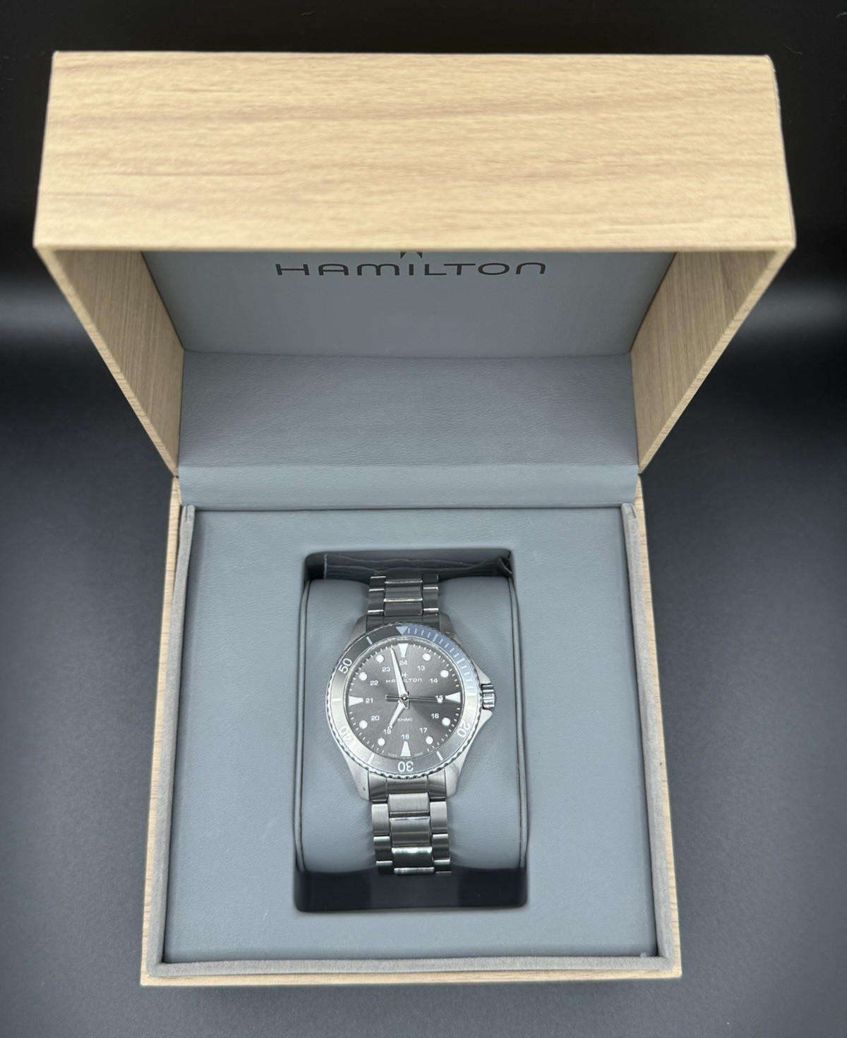 Hamilton Khaki Navy Scuba Quartz Silver with Box
