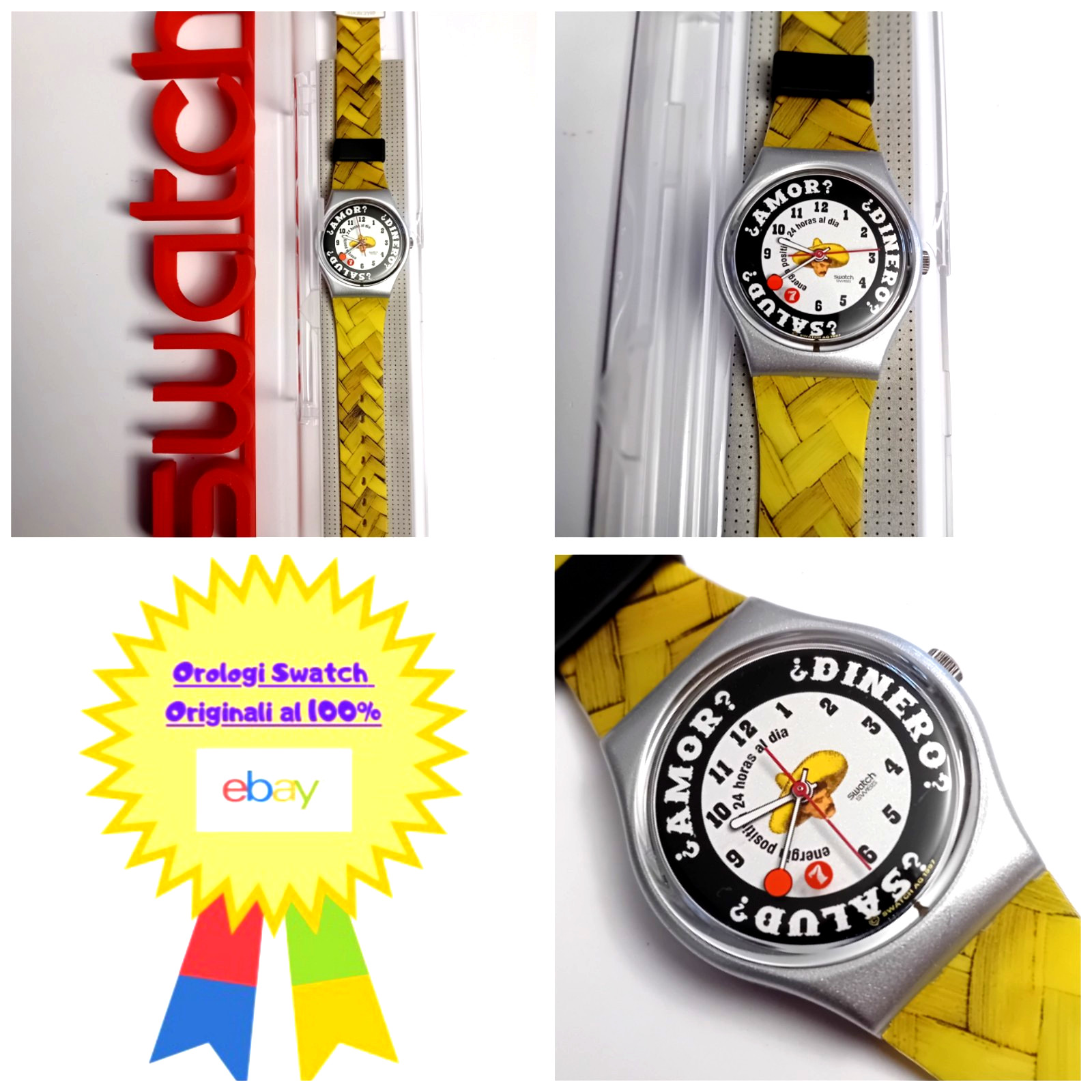 Swatch Standard Gent Sombrero GM143 1998 Vintage Wristwatch Years 90 NOS