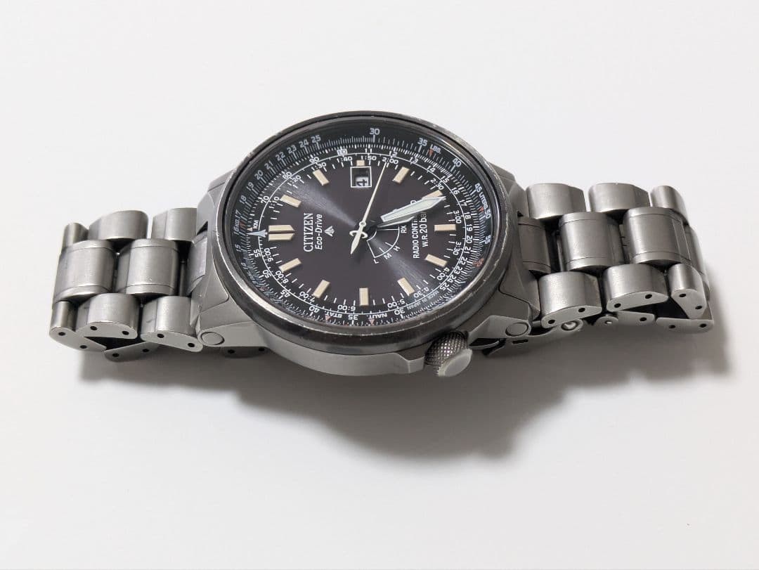 CITIZEN PROMASTER SKY PMD56-2776 Used Watch Unisex Adults Solar Radio Black Dial