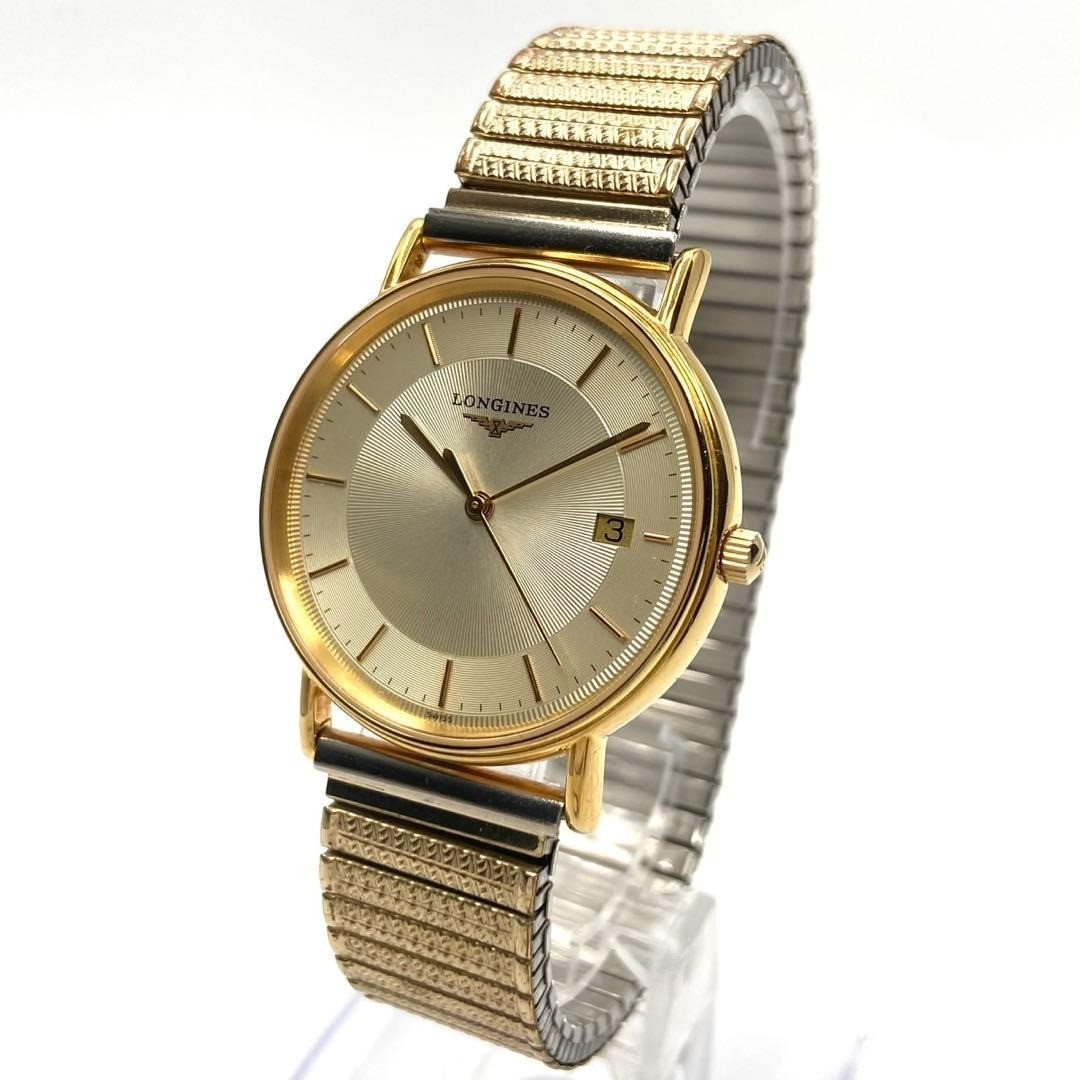 Exc+5 Longines L4.720.2 Gold Dial Quartz 33mm Men’s Watch New Battery