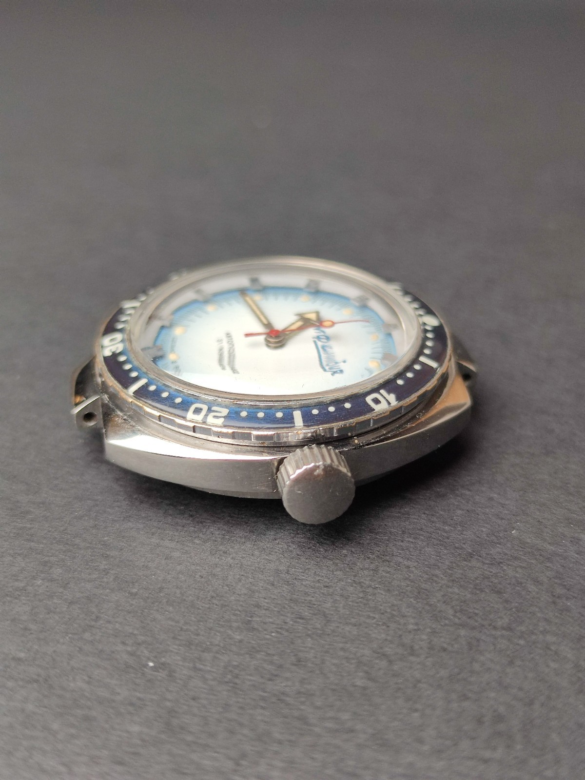 Rare Russian mechanical watch with self-winding Vostok Neptune movement 2416
