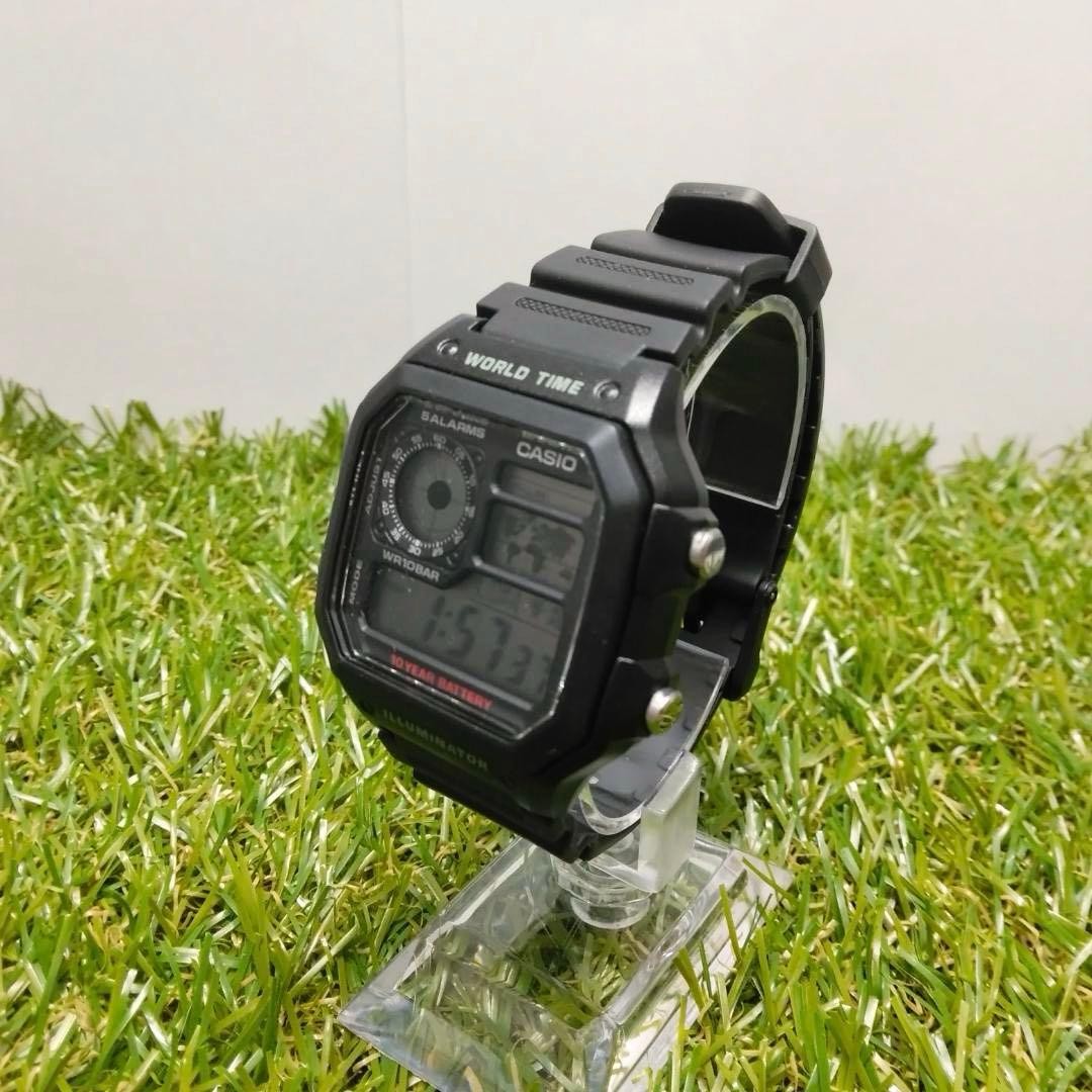 Casio AE-1200WH-1AJH Digital World Time Watch Pre-Owned