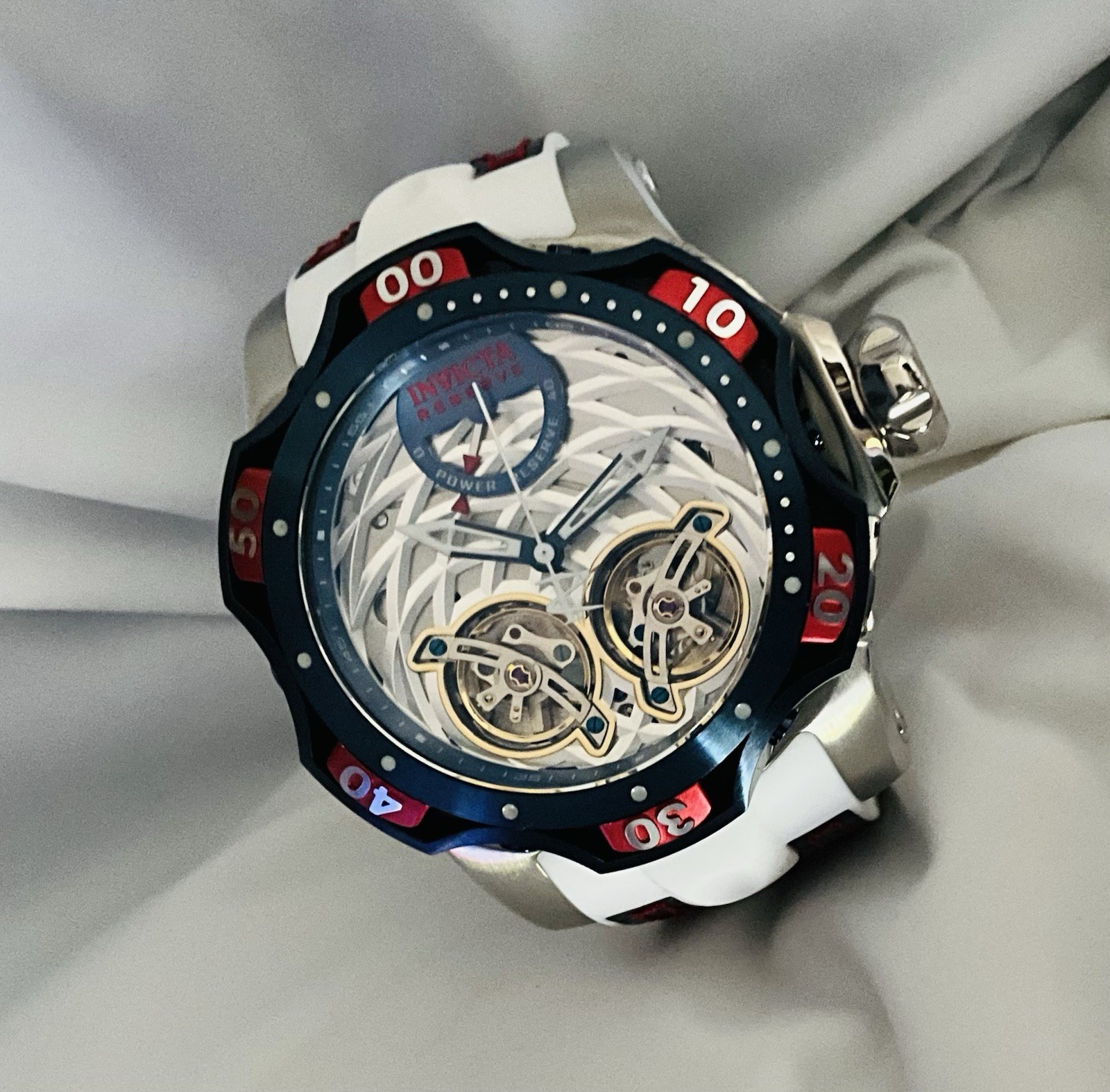 Invicta Reserve Venom Double Open Heart Escapement Automatic Watch # 34470
