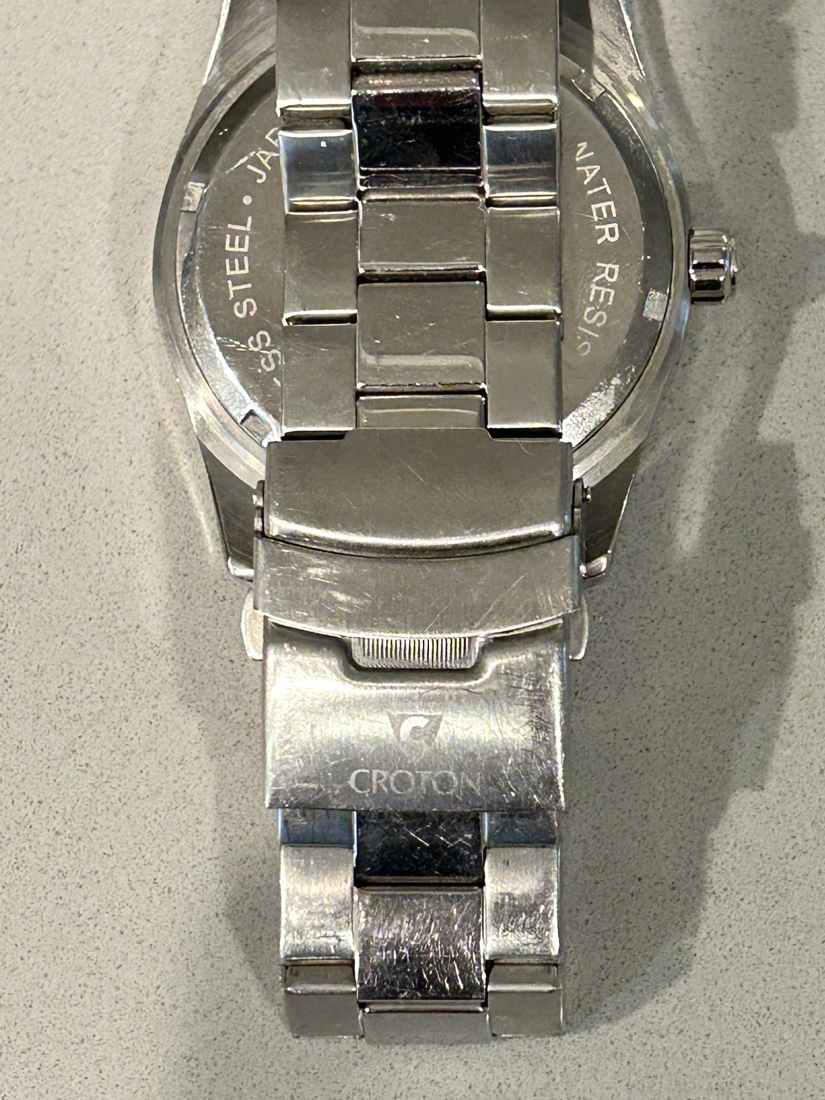 Croton Aquamatic II CA301201 Yellow Dial Mens Watch Japan Mov’t Stainless Steel