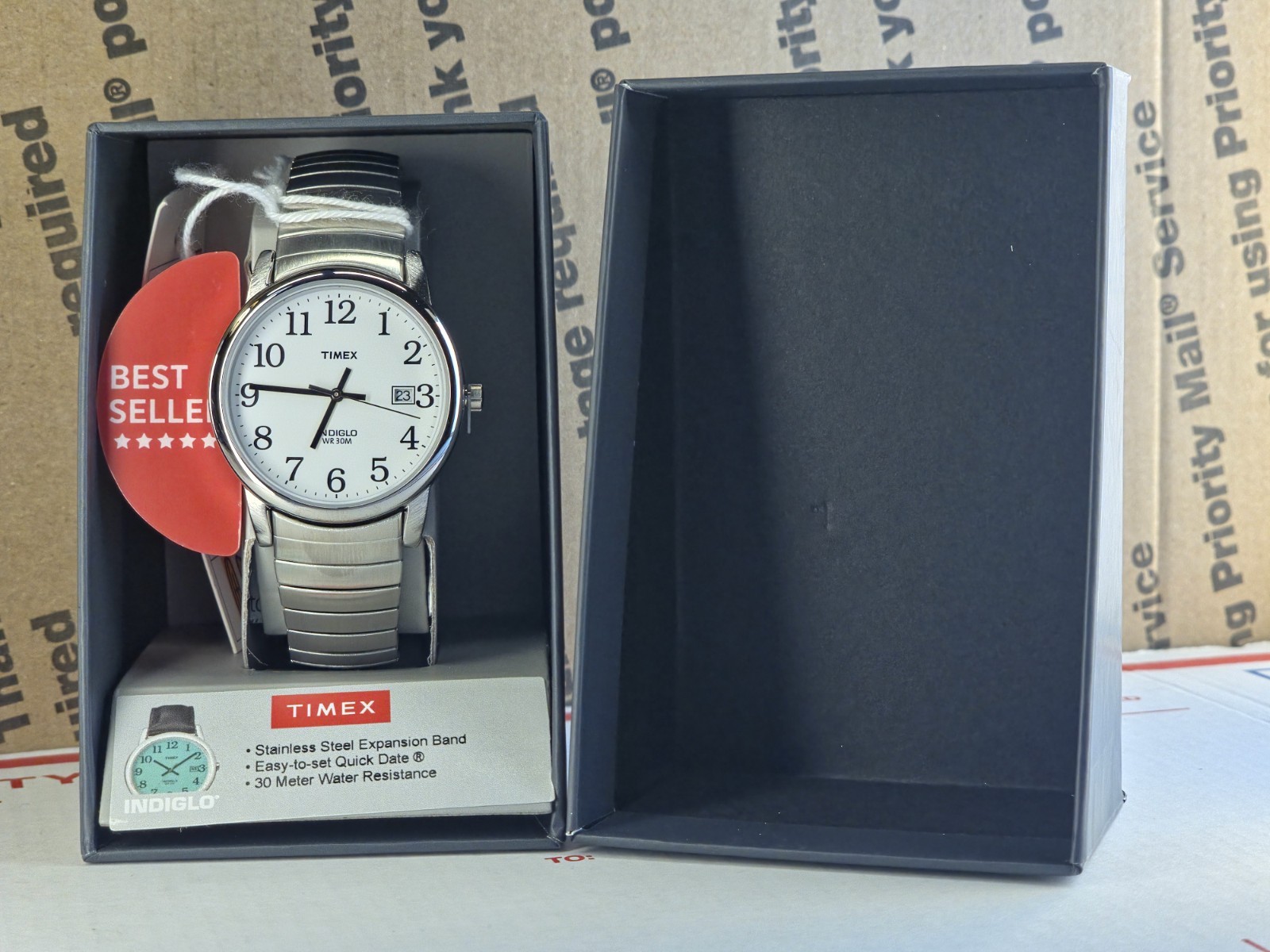 Timex Men’s Easy Reader Watch 35mm Stainless Steel Watch – T2H451