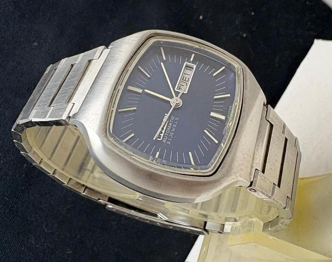 Citizen Square TV Gold Dial 37mm 18cm Running Operation Confirmed Serviced