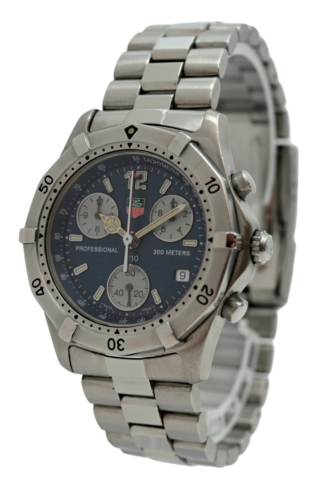 Tag Heuer 38mm Men’s 2000 Series Blue Dial Quartz Chronograph Watch Ref: CK1112!