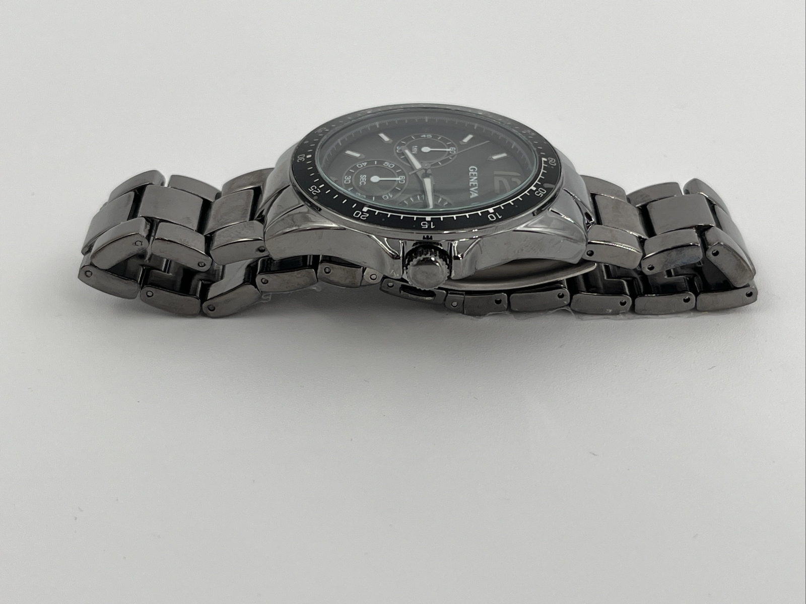 Geneva Men’s Watch Sports Business Quartz Wristwatch Luxury Edition Grey-New