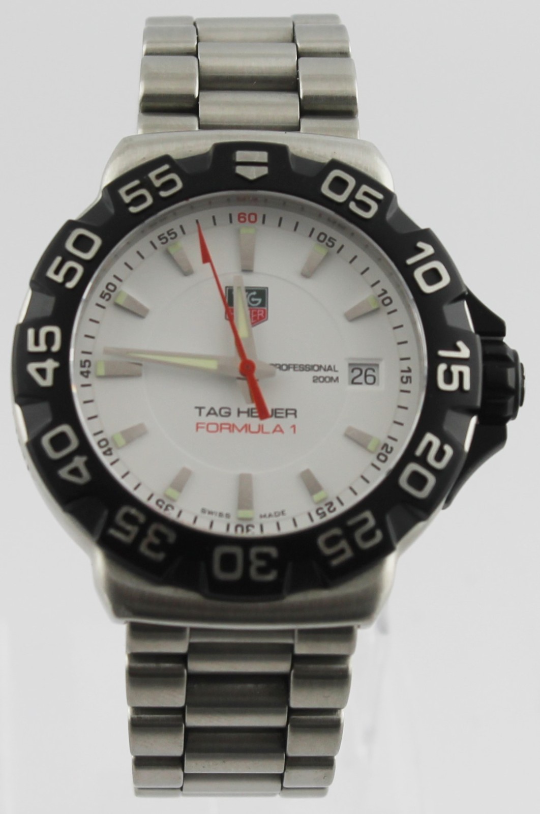 TAG Heuer WAH1111.BA0850 Mens Formula 1 Swiss Quartz White Stainless Steel Watch