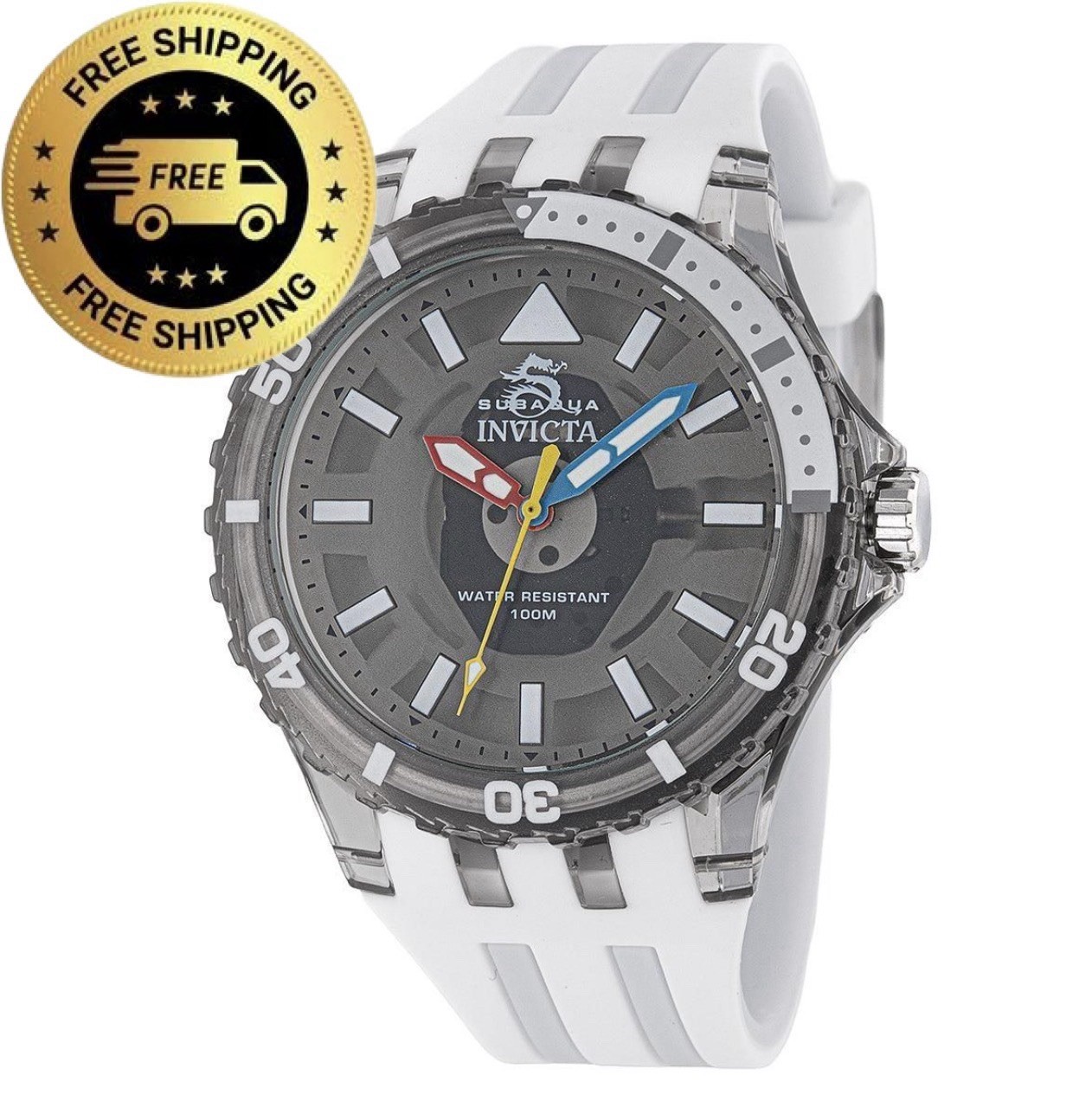 Invicta Subaqua Chromamode Men’s Diver Watch- 44mm, White-100M WR 🤿🔥