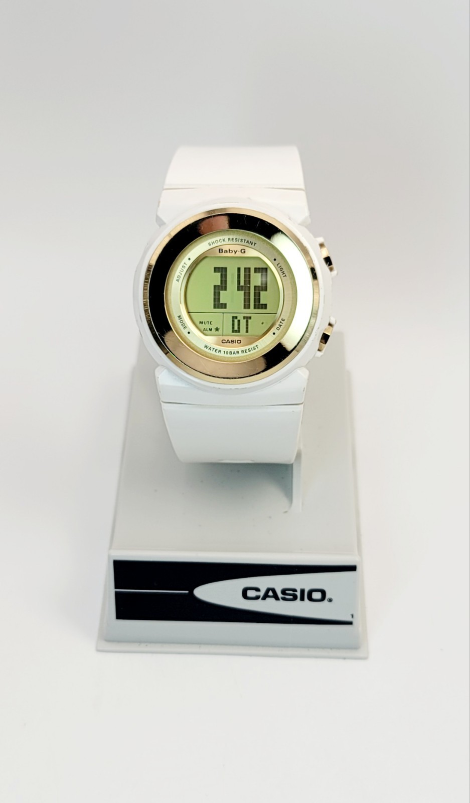 Casio Baby-G BGD-100G White Gold Digital Watch Module 3164 Shock Resistant