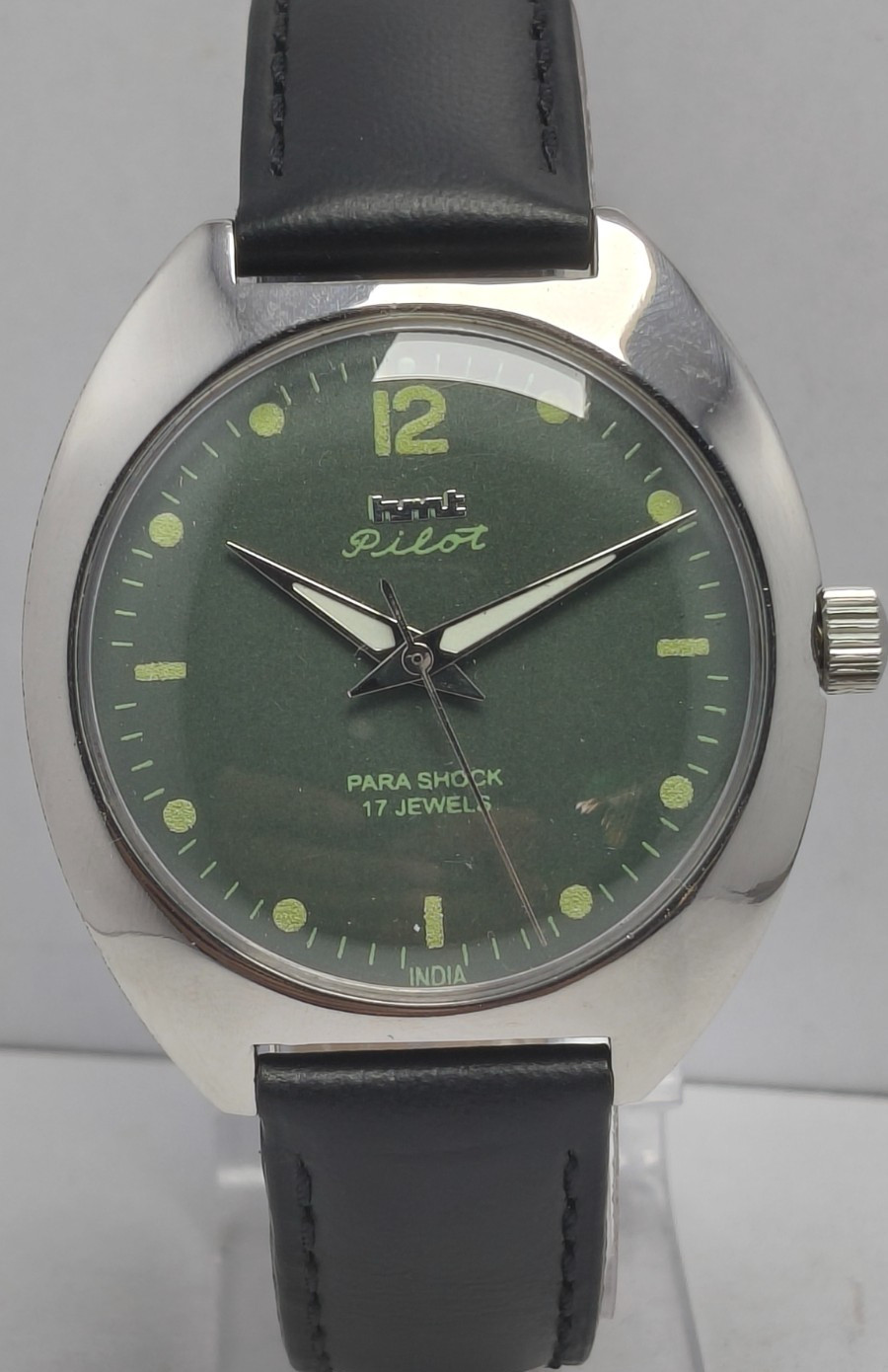 HMT Pilot 17 Jewels Hand Winding Wrist Watch For Men’s In Working Condition