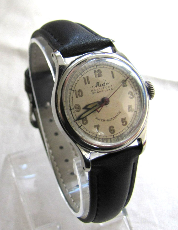 MIDO MULTIFORT GRANDLUXE SUPERAUTO 230 SS SCREWBK WP 17J MOD 1941 MILITARY DIAL