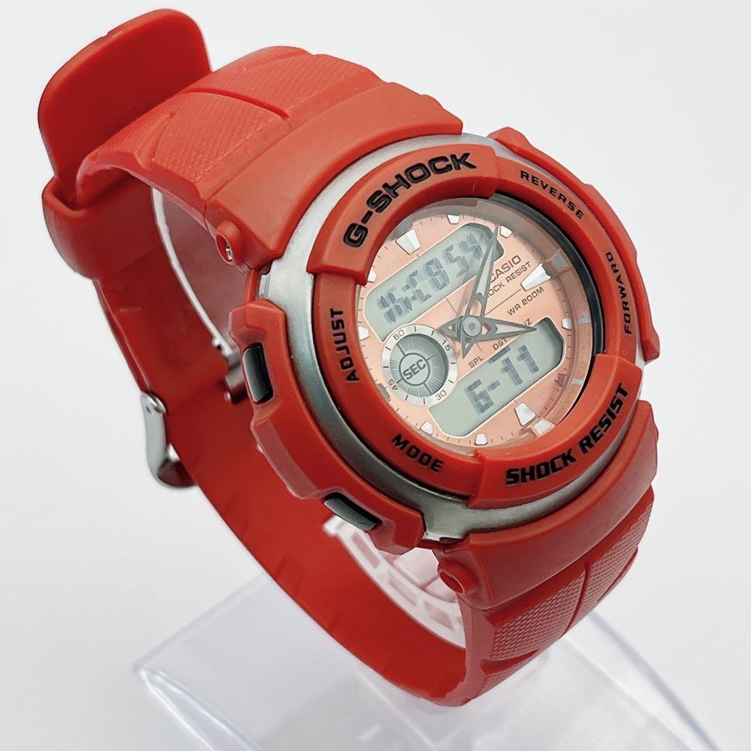 CASIO G-SHOCK G-300C-4A Orange Men’s Digital Analog Watch Used Japan
