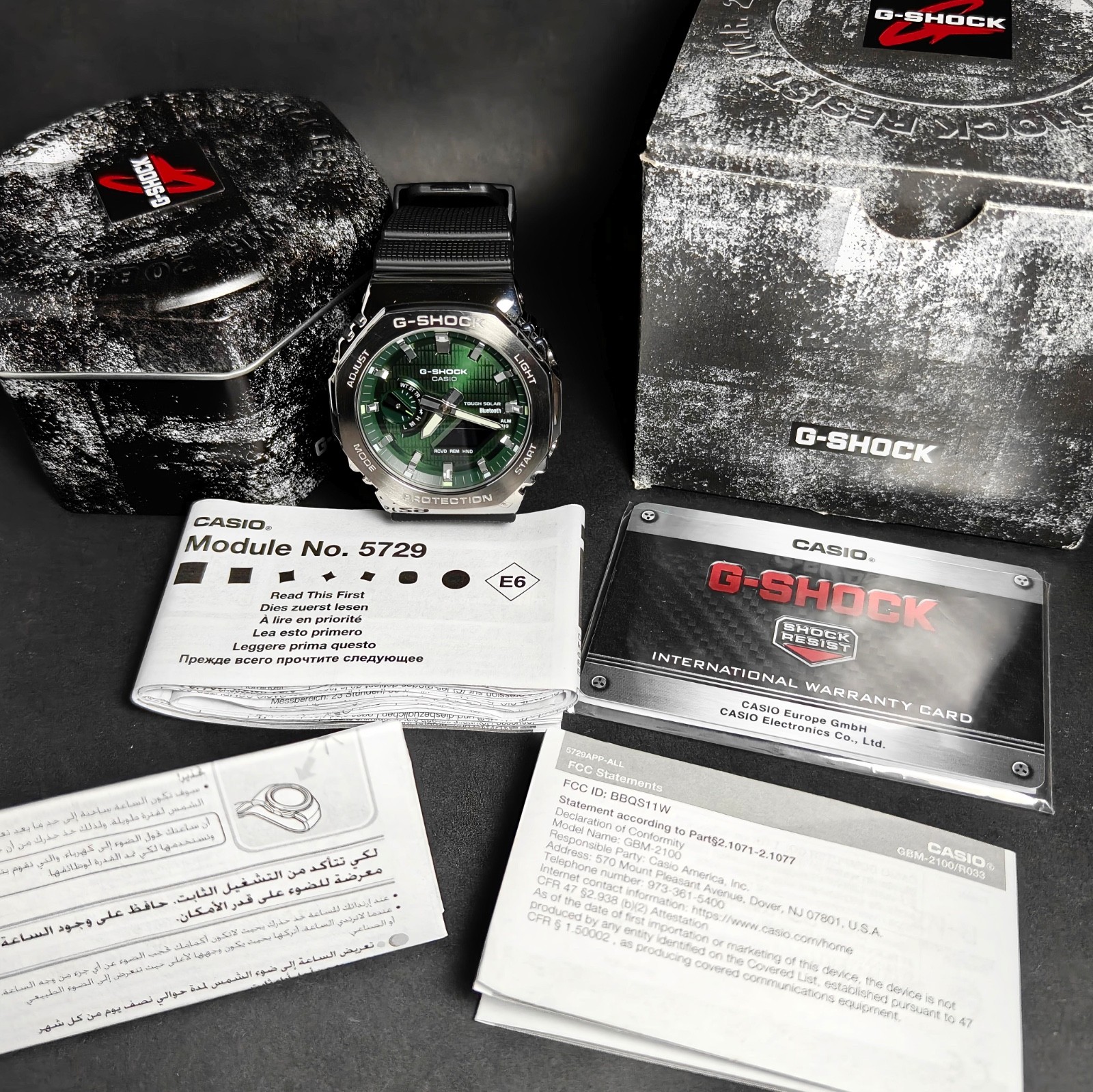 Casio G-Shock GBM-2100A-1A3ER (TOUGH SOLAR, BLUETOOTH, GREEN DIAL)