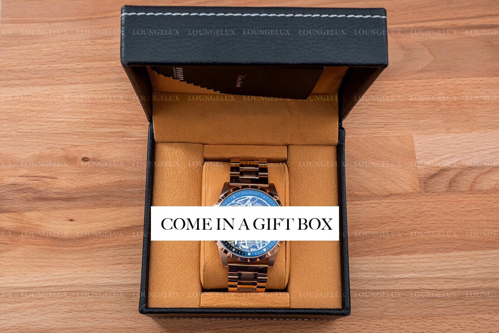 Mens Silver Automatic Mechanical Watch Yellow Brown Suede Leather Strap