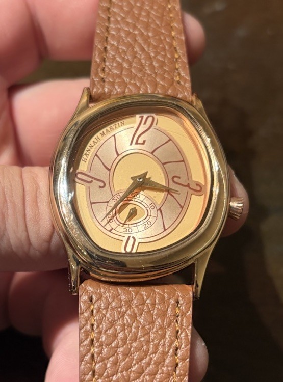 Hannah Martin 40mm Rose Gold Quartz Watch 7mm Thin Homage To Berneron Mirage