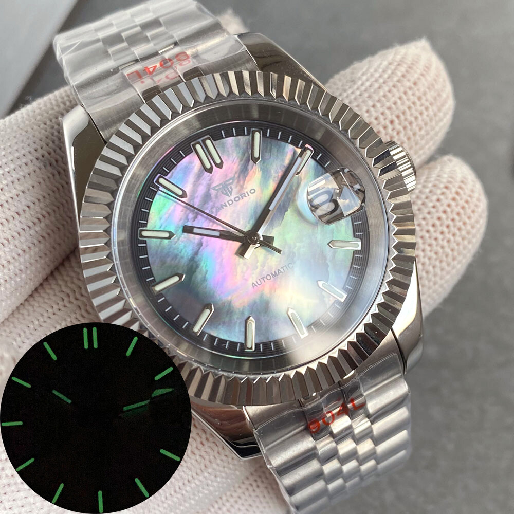 Tandorio 39mm Blue Lume Dial Sapphire 20ATM Waterproof NH35A Automatic Men Watch