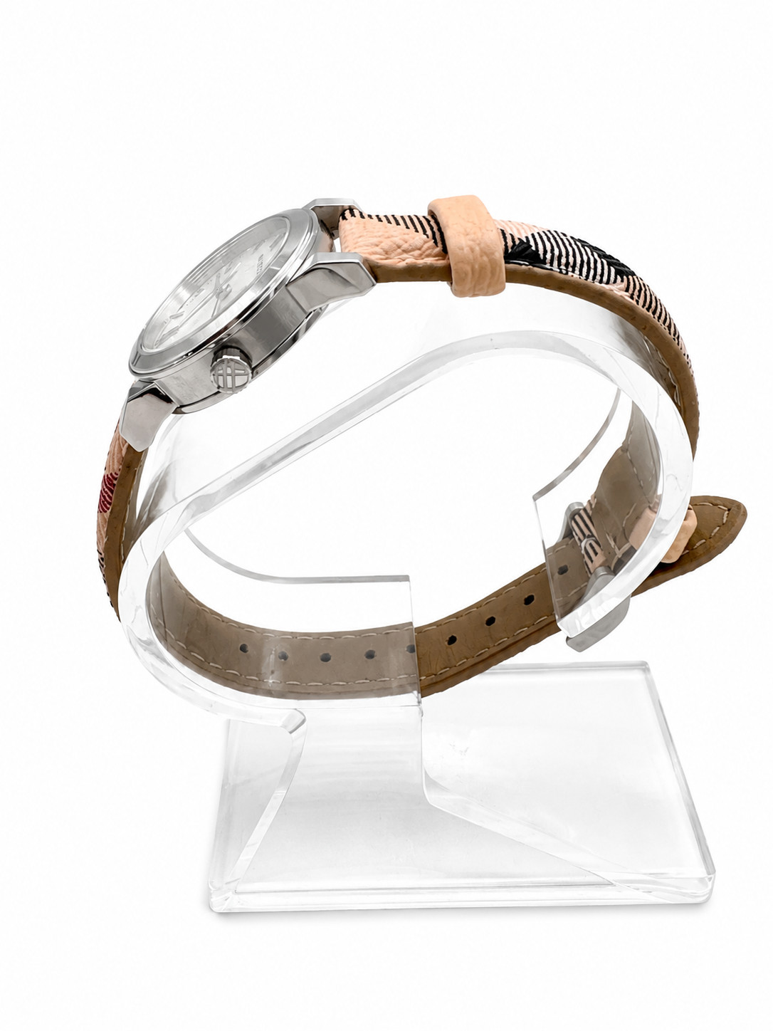 Burberry BU9222 The City Haymarket Check Silver Dial 26mm Quartz Watch –
