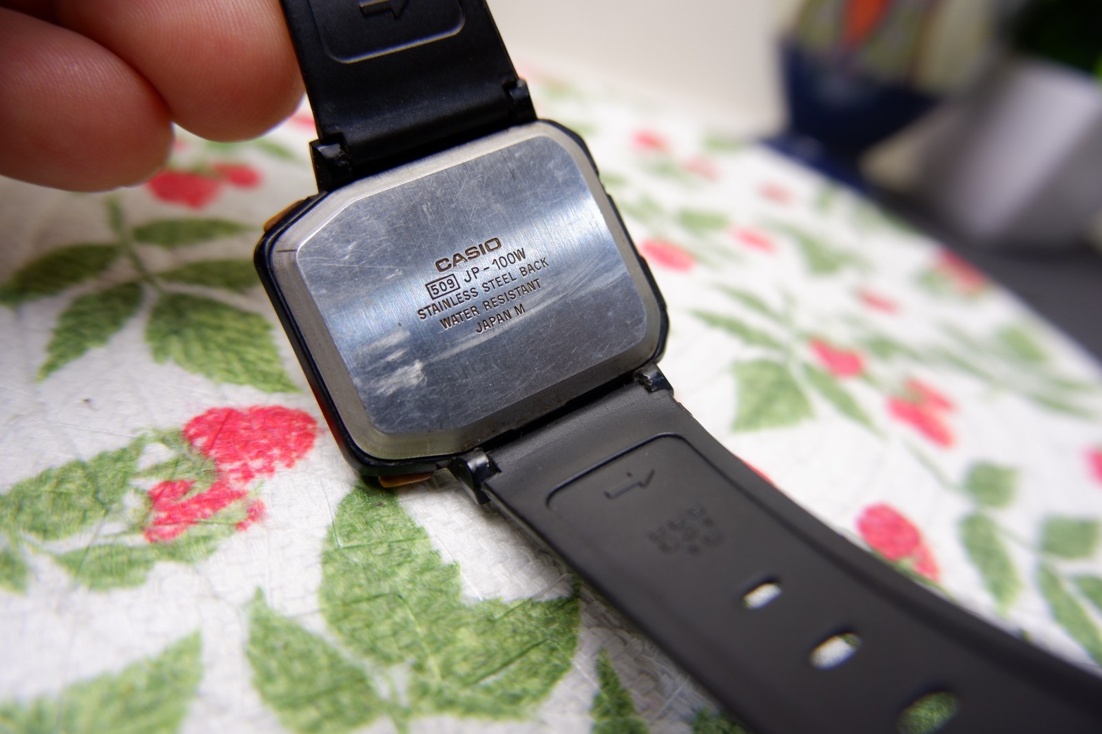 RARE 1987 Casio JP-100W Pulsecheck Vintage Digital Watch Mod 509