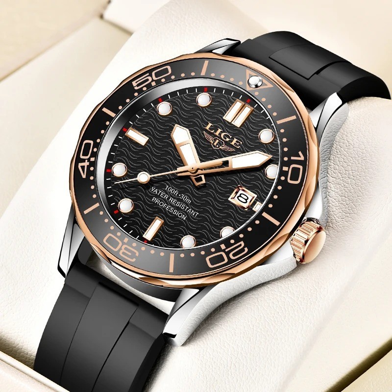 2025 LIGE New Business Mens Watches Top Brand Luxury Dive Watch For Men Waterpro