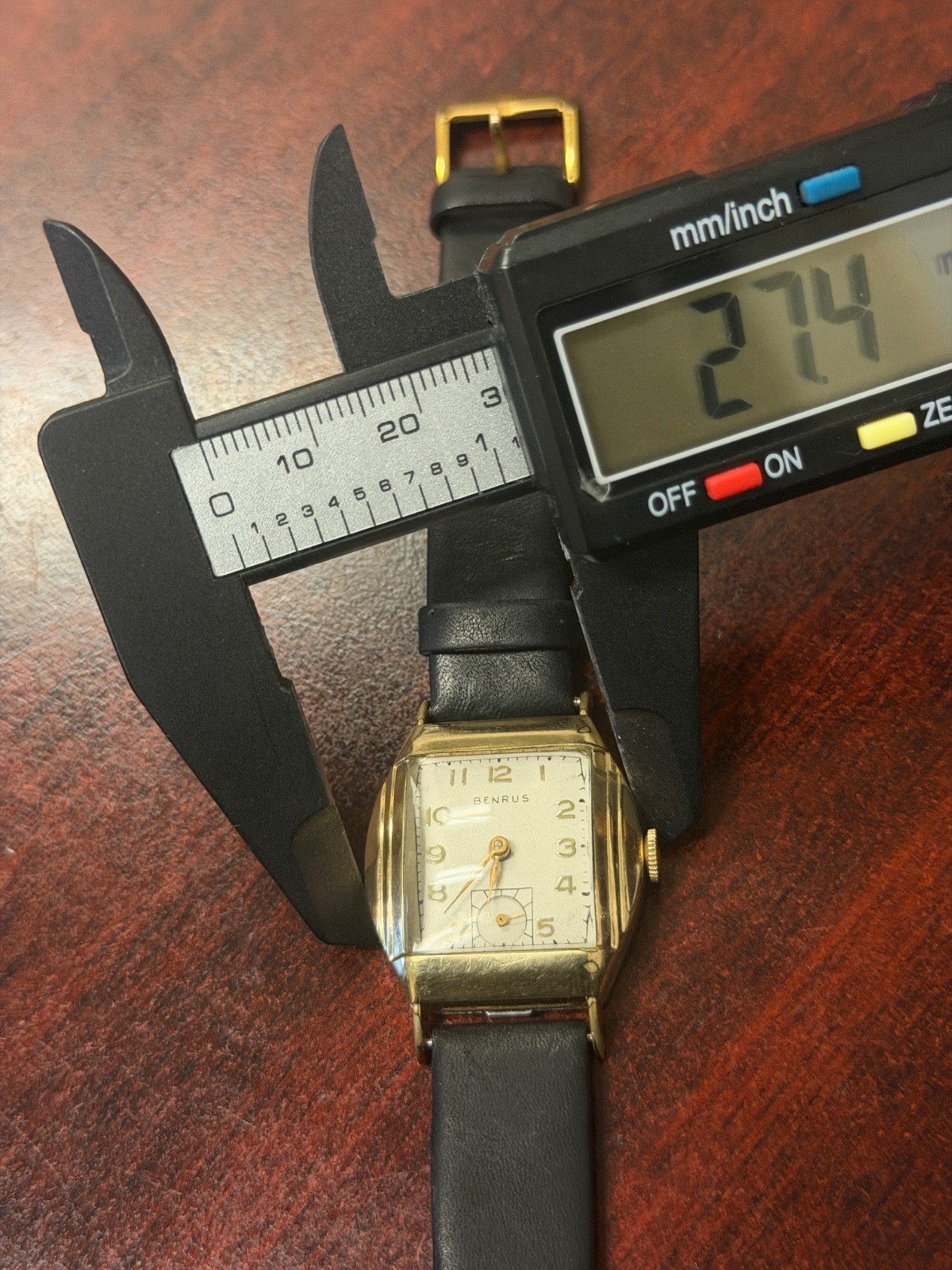 Vintage Benrus Art Deco Tank 10k RGP GOLD PLATED Watch Stepped Case ART DECO