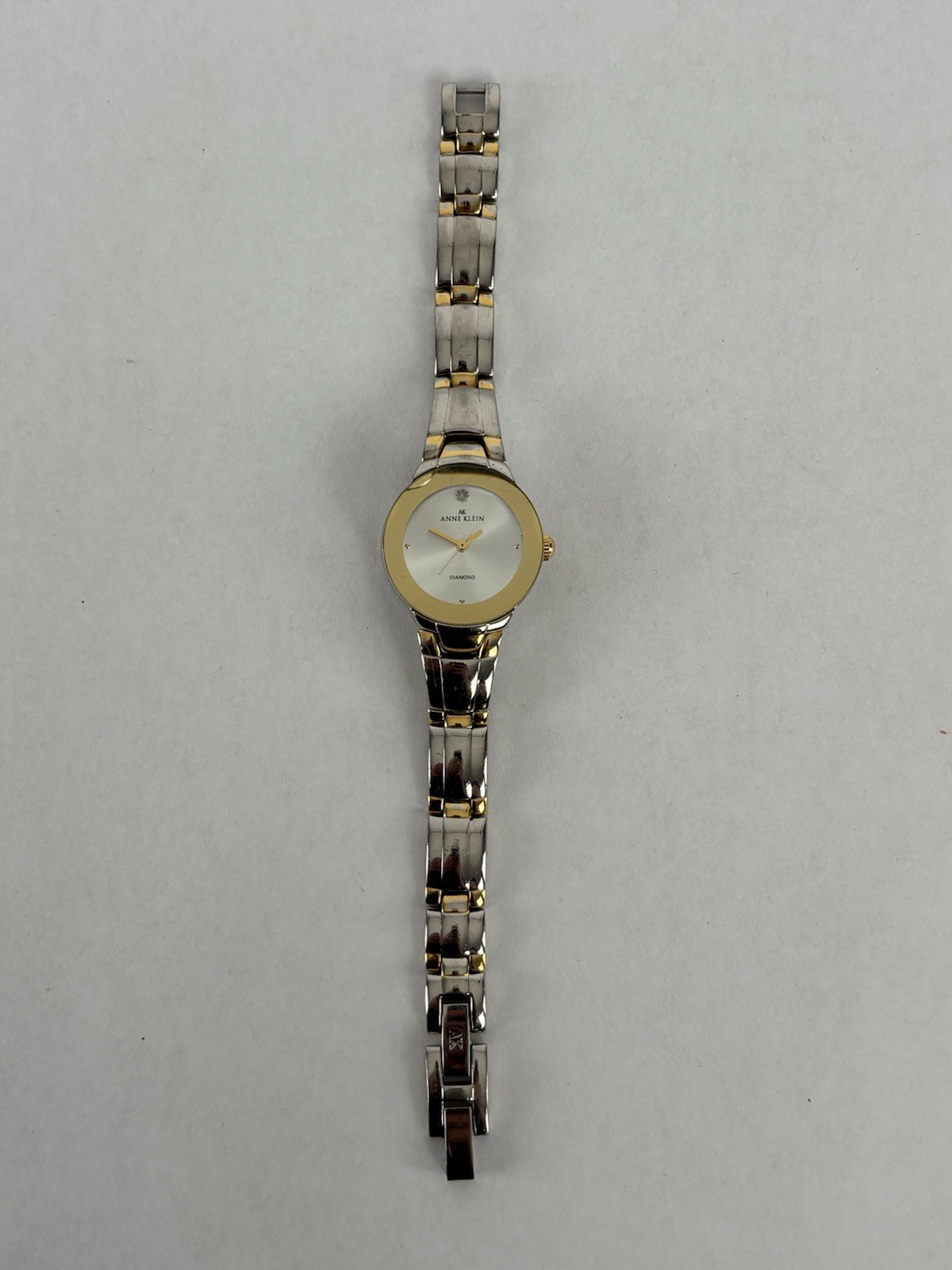 Anne Klein 10/8231 28mm Silver/Gold Tone Quartz Watch w/Bracelet & New Battery