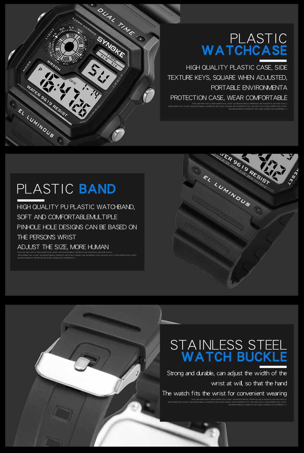 Waterproof Digital Sports Men Women Watch Military Tactical Wristwatch Best Gift