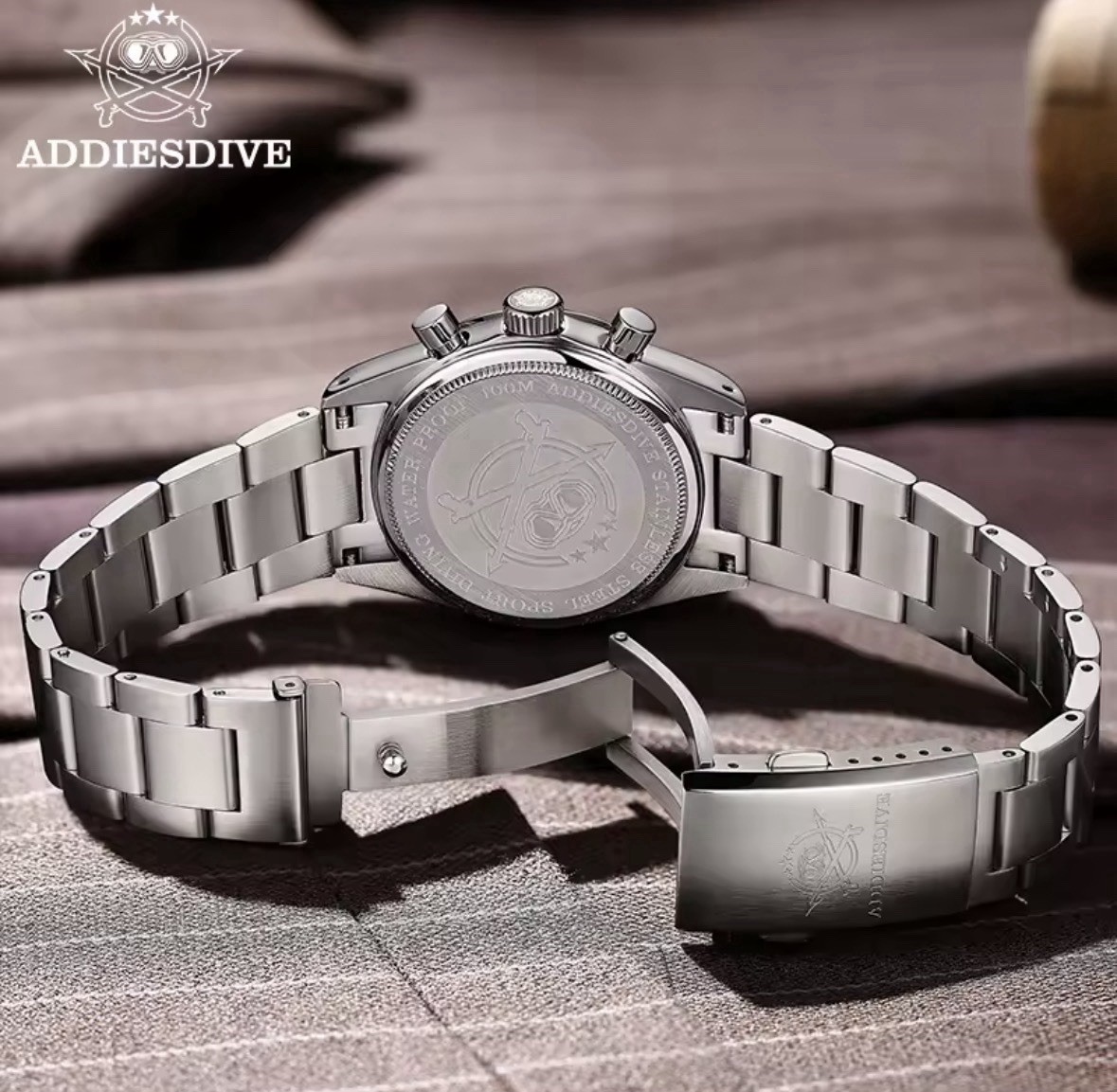 ADDIESDIVE Men’s Stainless Steel Quartz