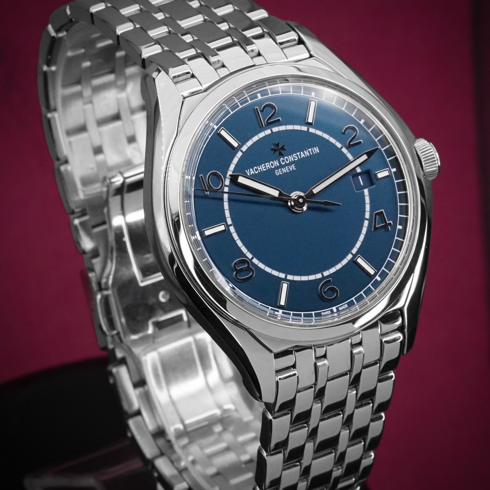 Vacheron Constantin Fiftysix Blue Stainless Steel Full Set 4600E / 110A-B487