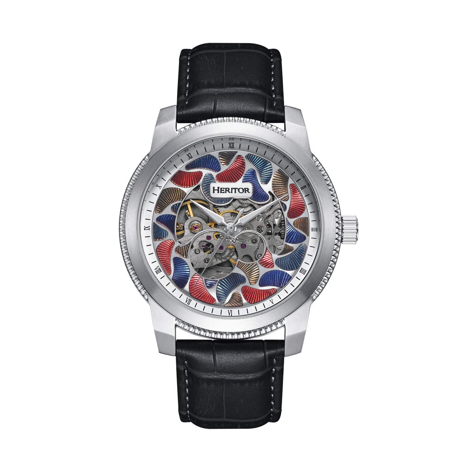 Heritor Emmanuel Semi Skeleton Custom Dial 45mm Wristwatch HERHS3701
