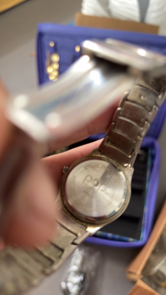 Pop Brand Stainless Steel Women’s Watch with Purple Dial