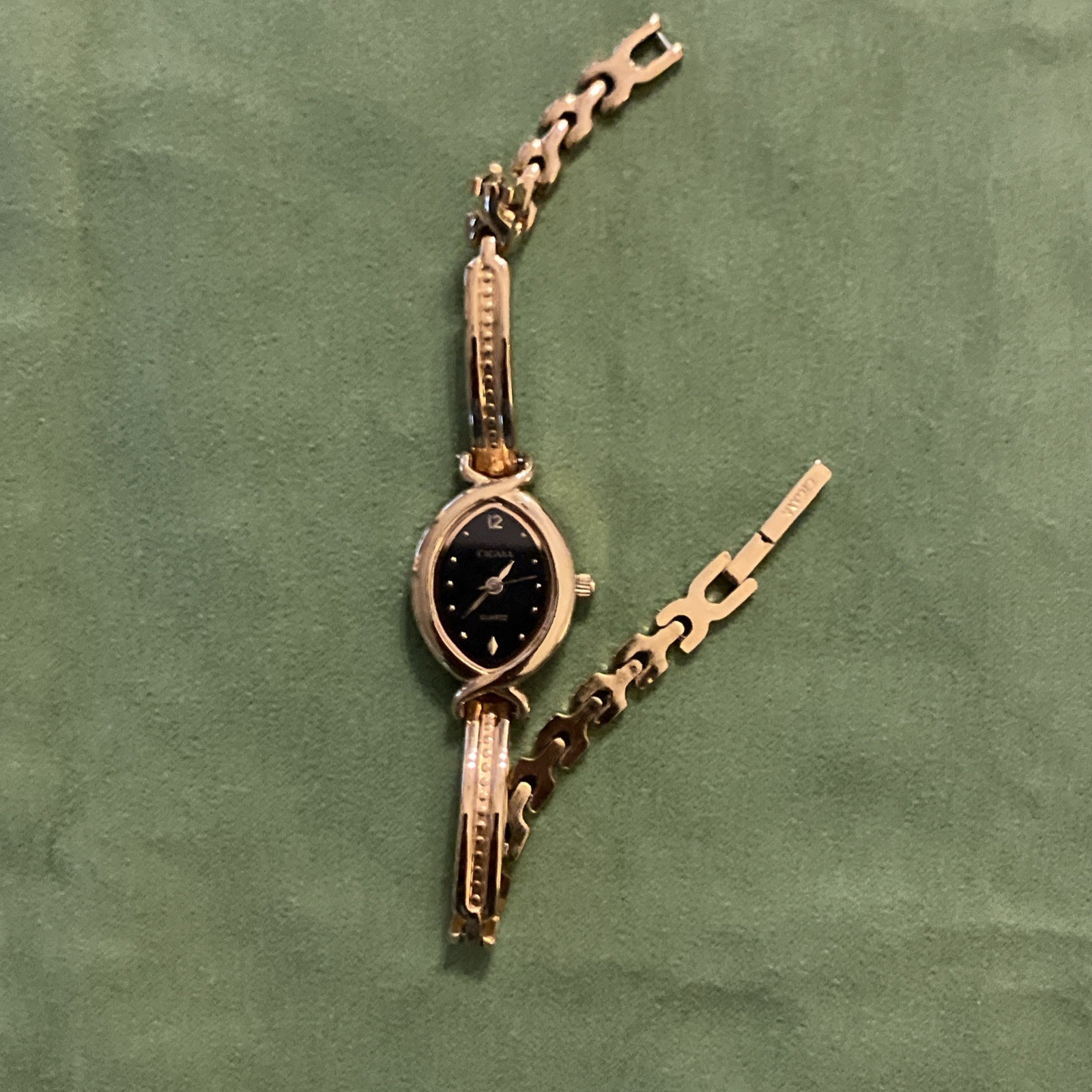 23K Golf 19MM Cigma Quartz Plating Cocktail Watch from India, Black Dial, Parts