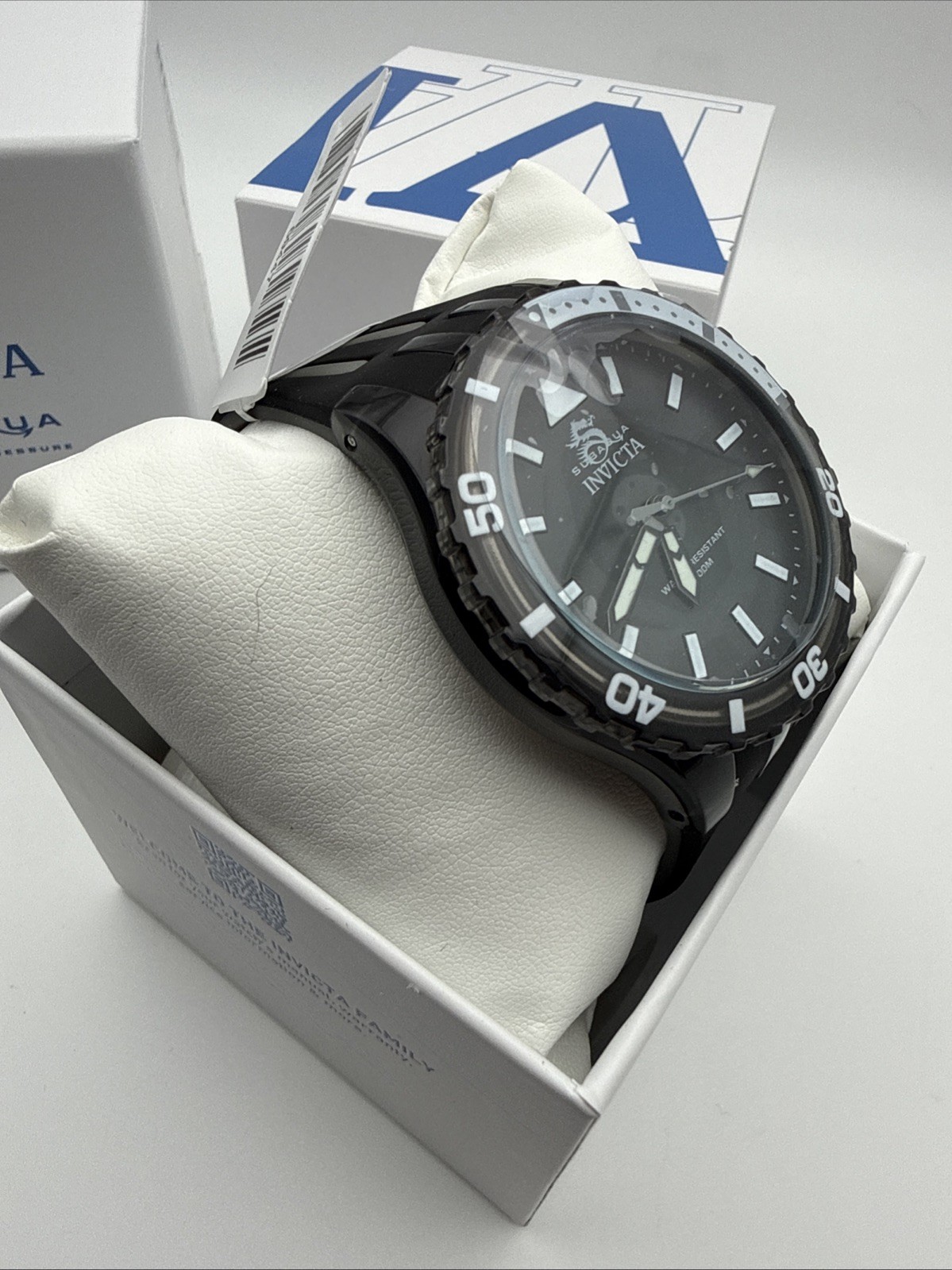 Invicta Men’s Watch Subaqua Quartz Black and Grey Silicone Rubber Strap 69447