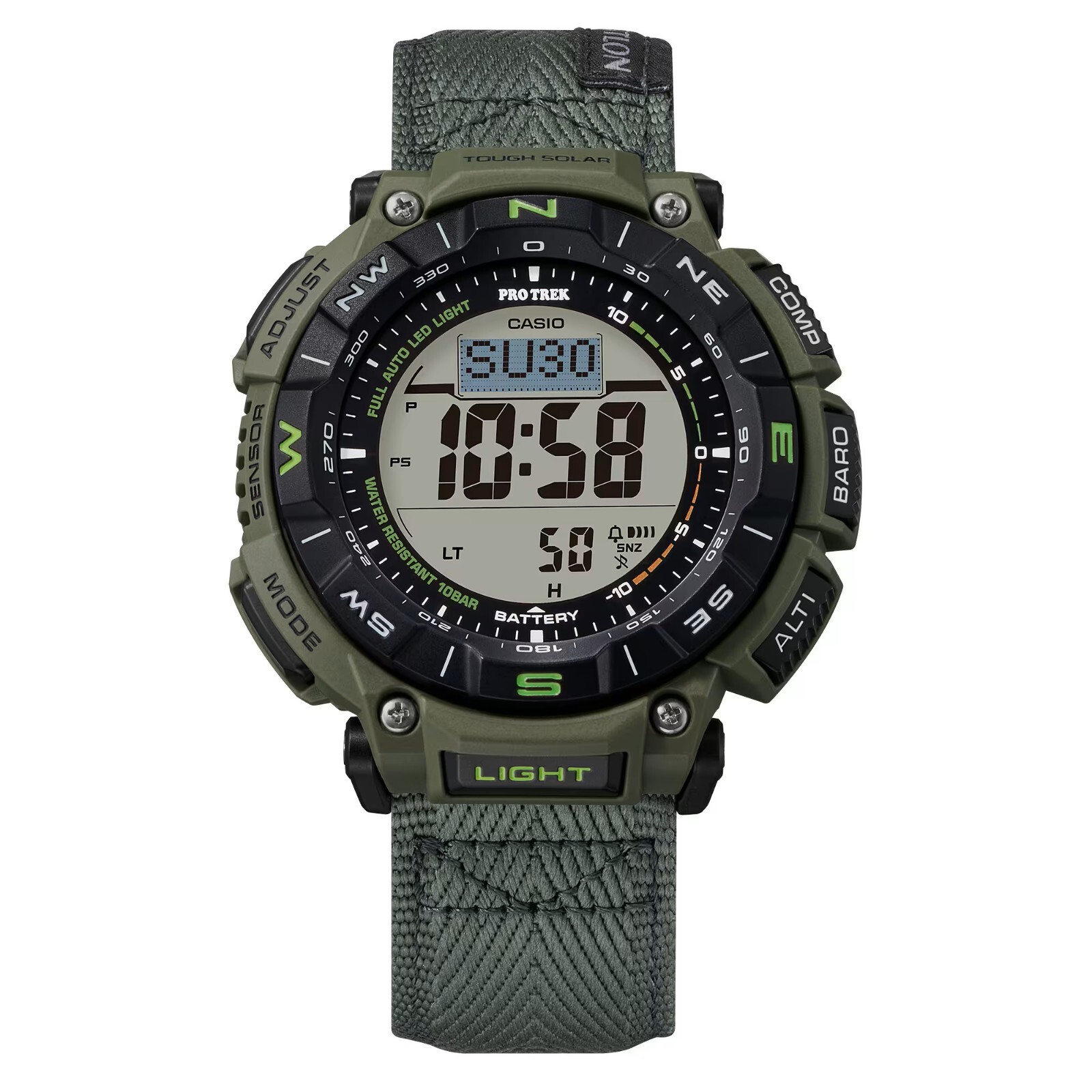 CASIO PRO TREK Climber Line Digital Solar Charge PRG-340B-3 ​​Green Men’s Watch