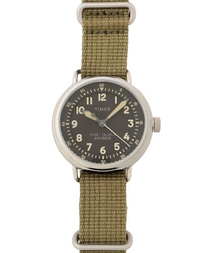 AVIREX TIMEX TYPE-25A 38mm Olive Watch MATTE MIDGET Reissue AVIREX 50th