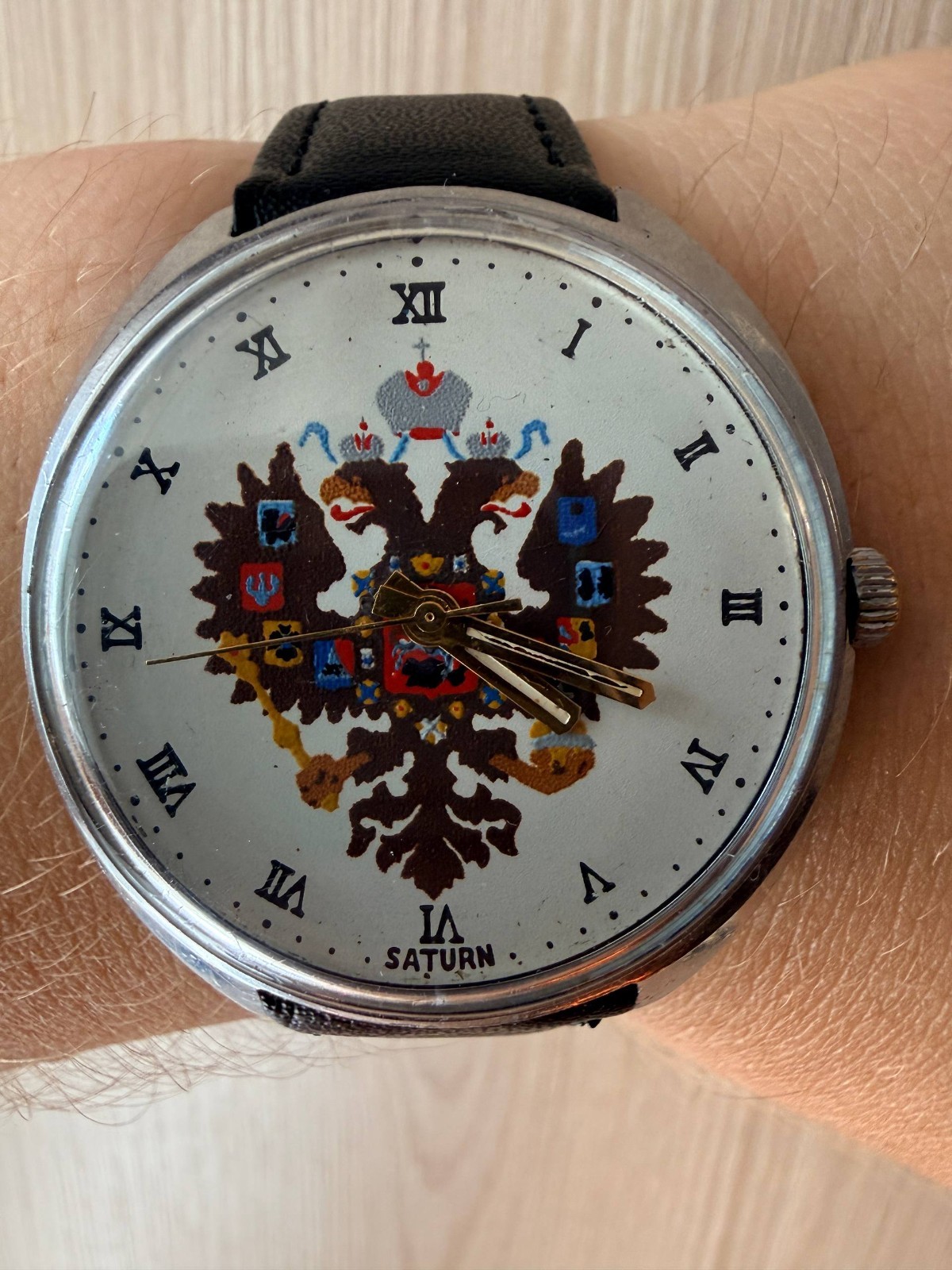 RARE/SERVICDE Vintage USSR Saturn Imperial Eagle Raketa 2609 19 Mechanical Watch