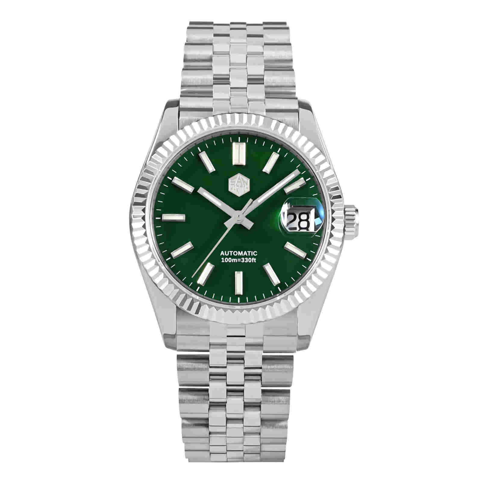 SAN MARTIN SN058-G-X Classic Automatic Stainless Steel 36.5mm 10ATM Dress Watch