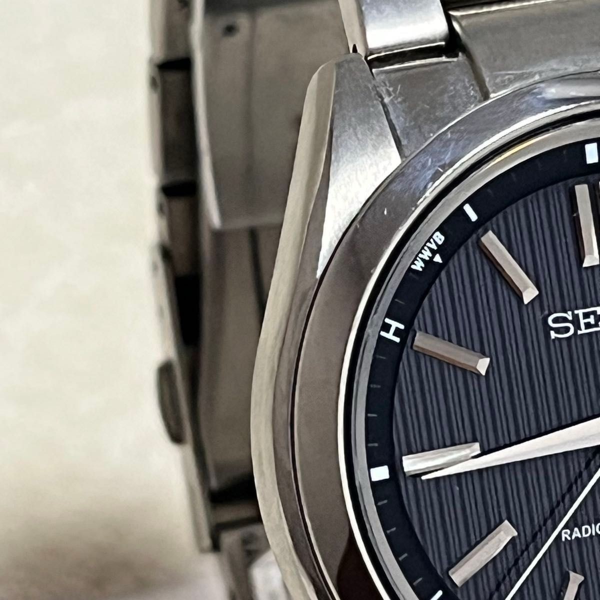 Excellent Condition SEIKO BRIGHTZ Radio Solar Lightweight Titanium Wristwatch SA