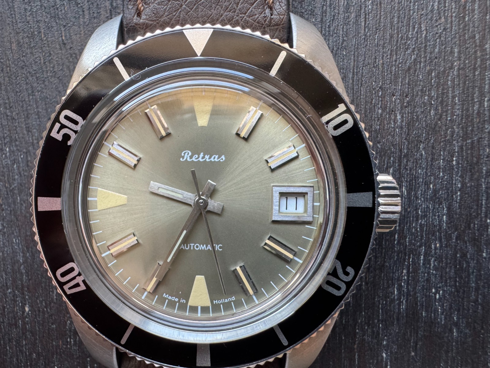 Retras Swiss Automatic Diver Watch 38.5mm STP 1-11 Limited Edition 1 of 50 Rare