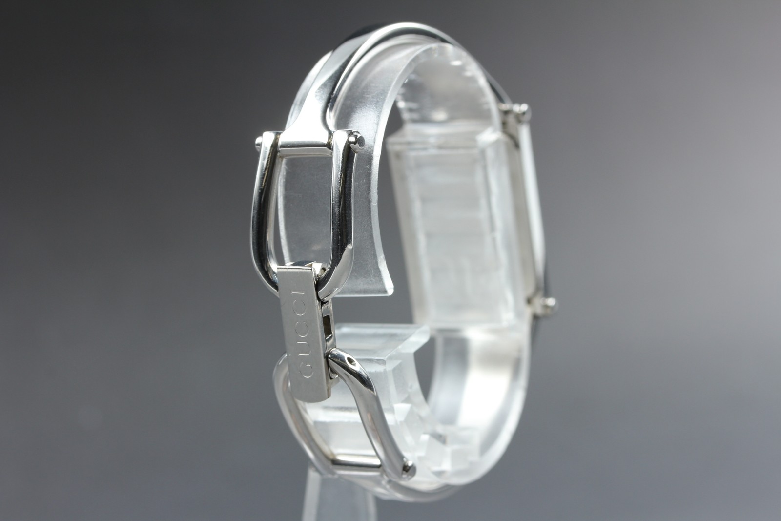 [Exc+5] GUCCI 1500L 13mm Black Dial Bangle Quartz Women’s Watch from JAPAN