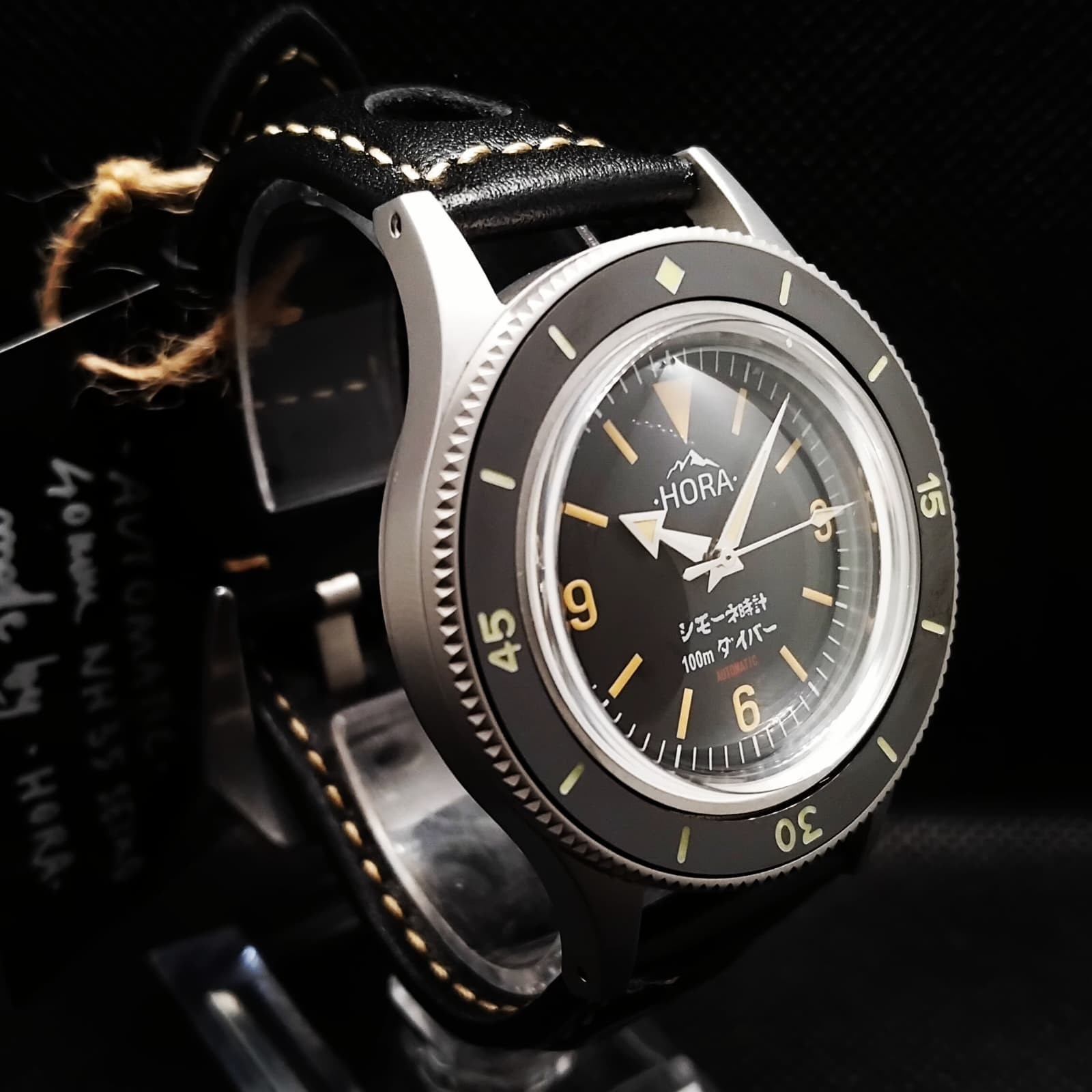 Vintage 40mm Custom Automatic Movement Watch -Hora-