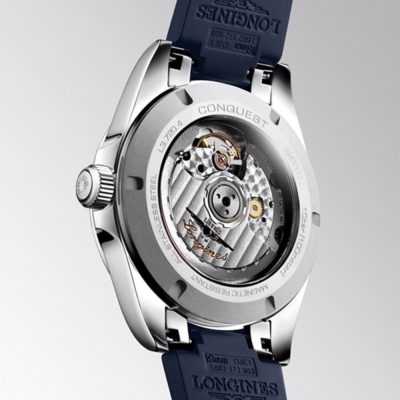 New Longines Conquest 38MM Blue Dial Rubber Men’s Watch L37204929