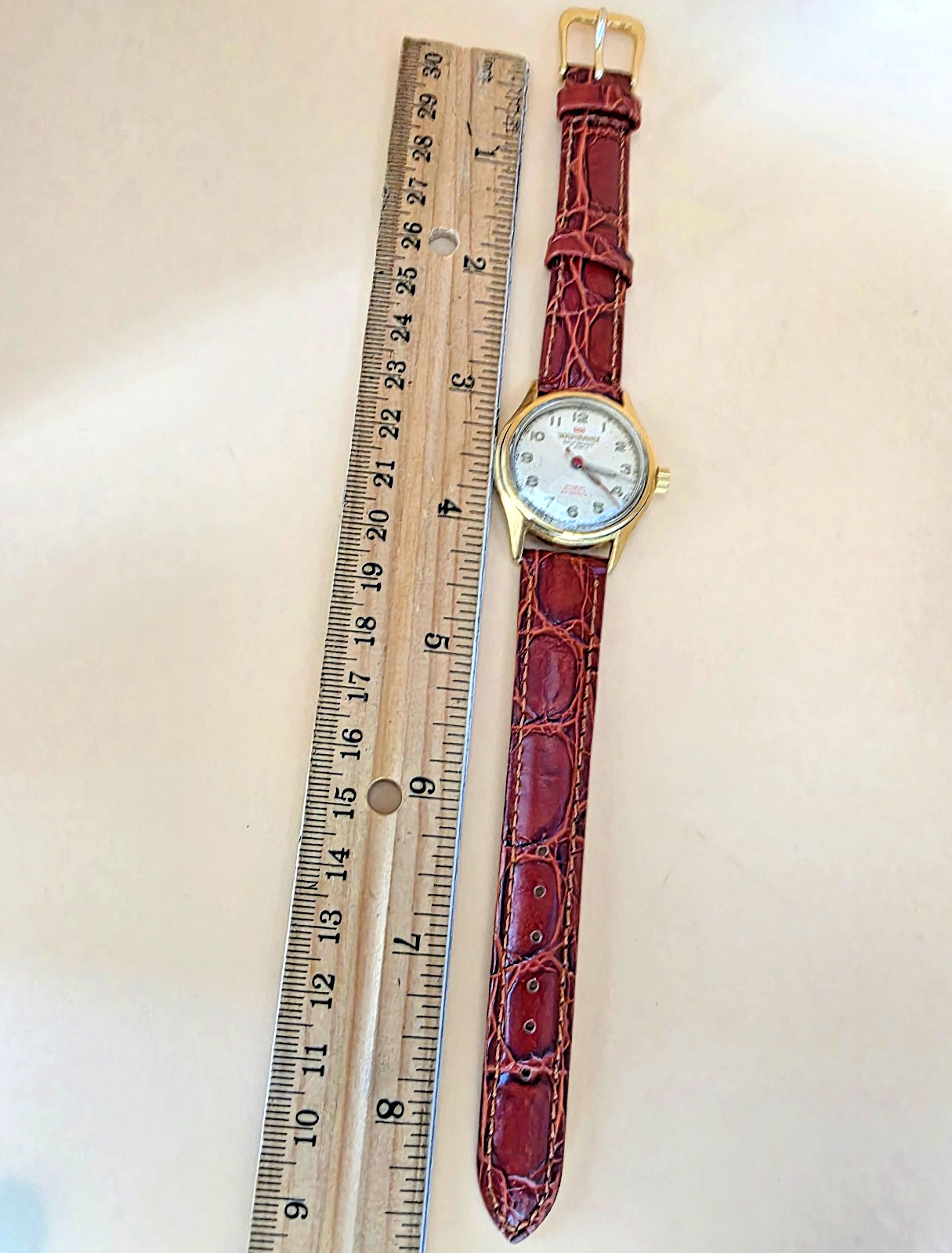 VTG Rare WAKMANN 709A Automatic 17 Jewel 1950 Swiss Incabloc 31mm Men Watch Runs