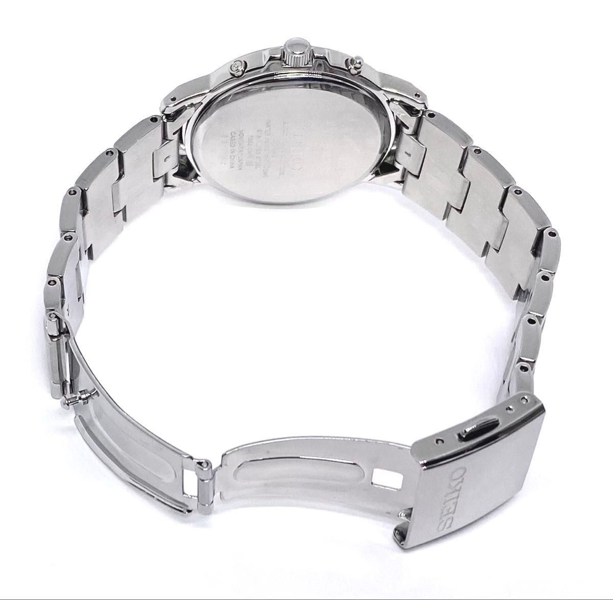 Seiko 7B52 Radio Solar White Dial Stainless Watch