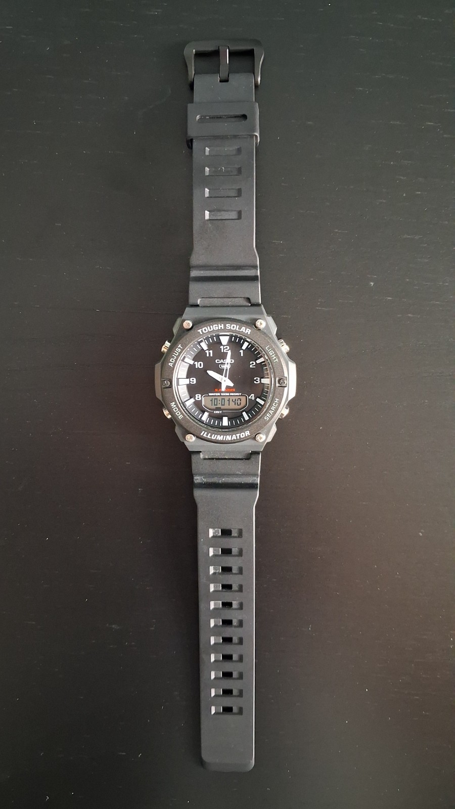 Casio Collection AQ-S820W-1AVEF Tough Solar Illuminator 5 Alarms Mint Condition