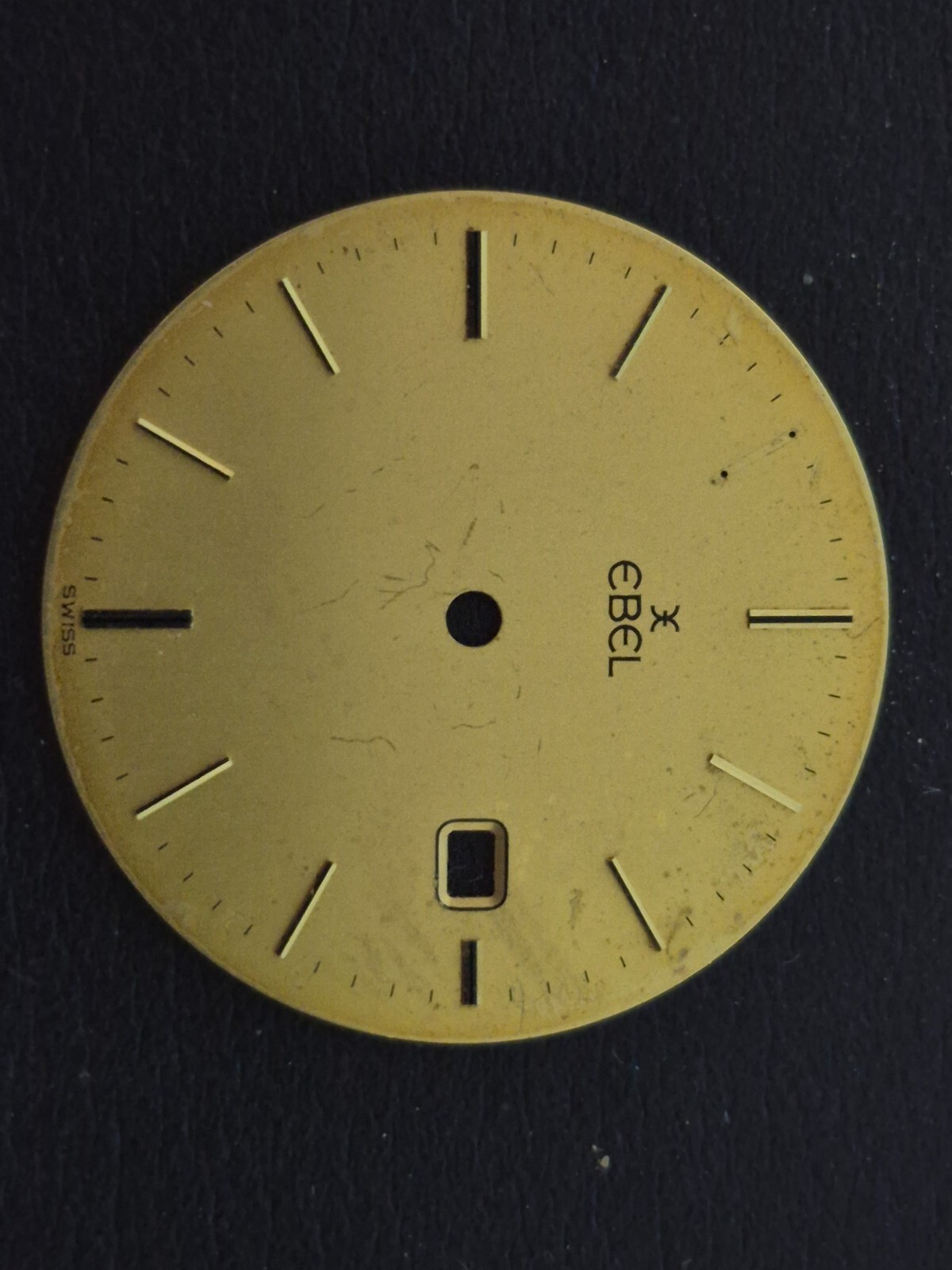 GENUINE Ebel Dial Classic Wave Round Gold Date Damaged 26.4mm